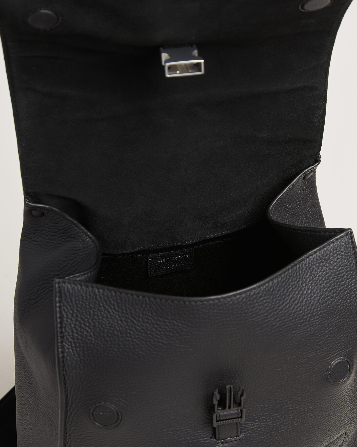 Heren | Tassen | Tiger of Sweden | Vuntir Grained Leather Backpack Black