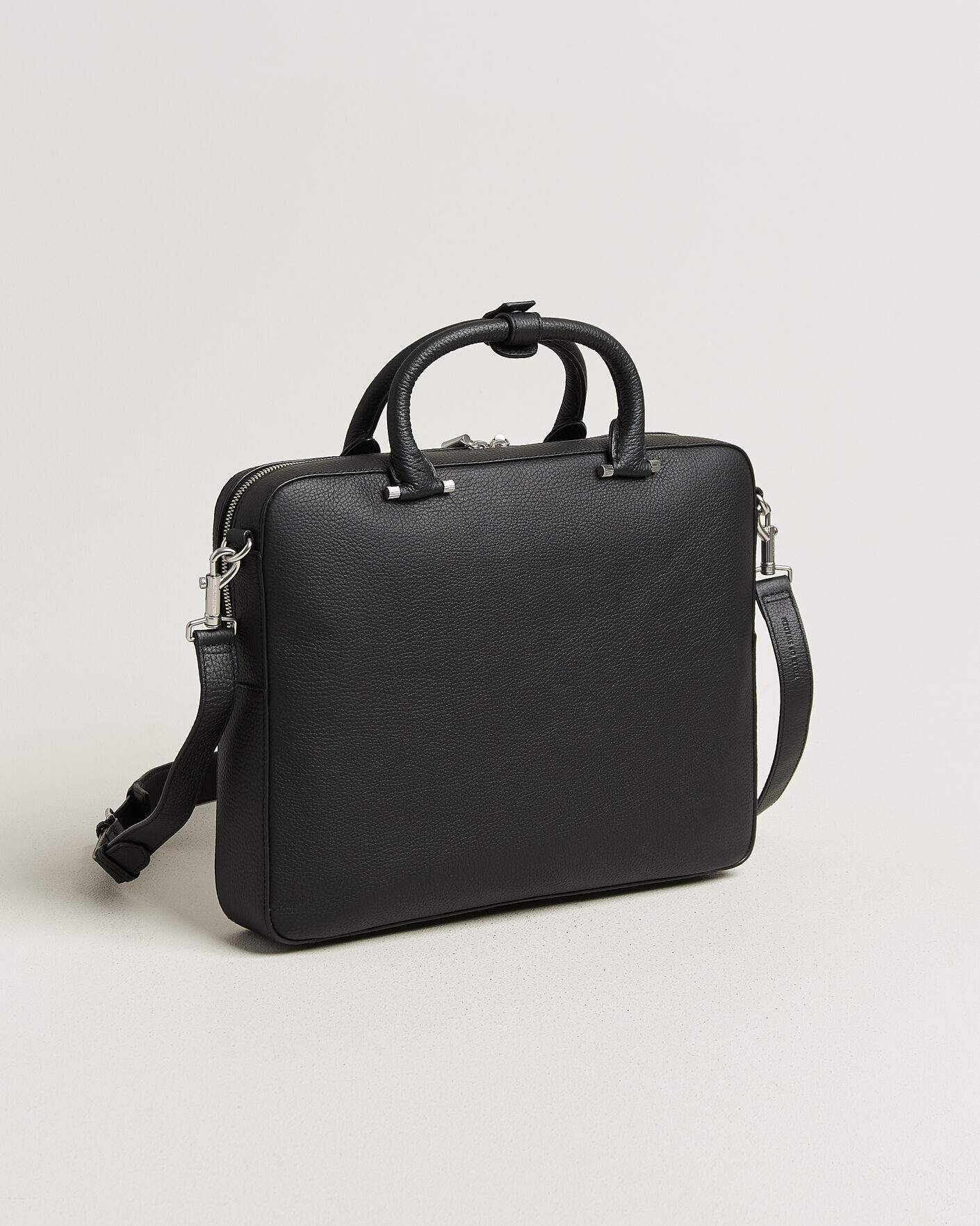 Heren | Tassen | Tiger of Sweden | Valise Grained Leather Briefcase Black