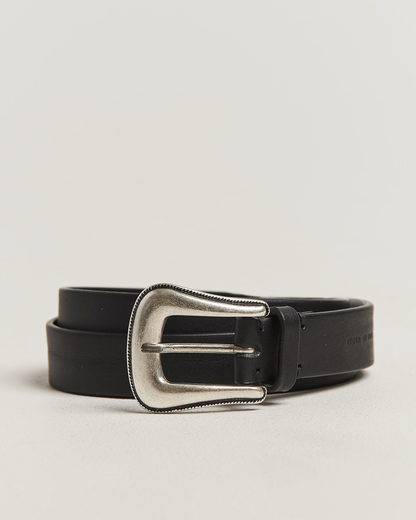 Heren | Riemen | Tiger of Sweden | Ecus Leather Western Belt Black