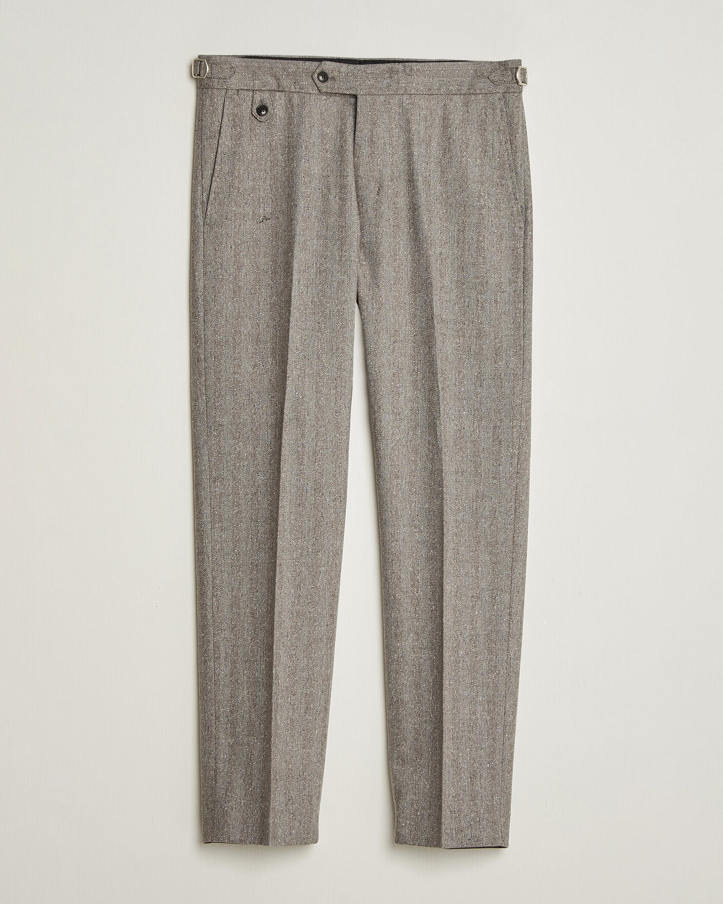 Heren | Broeken | Tiger of Sweden | Tense Wool Donegal Suit Trousers Dark Stone