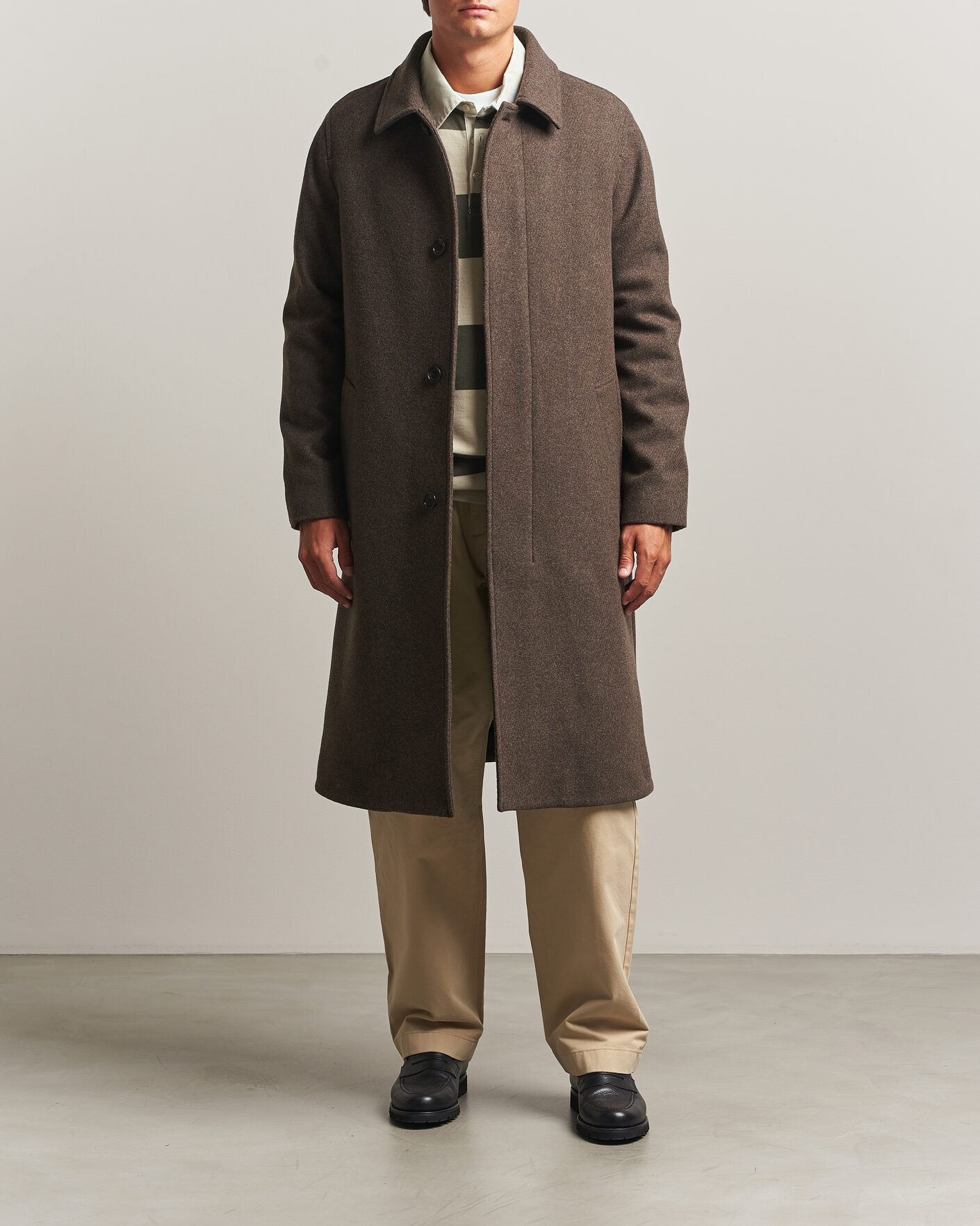 Heren | Jassen | Tiger of Sweden | Carlton Wool Coat Dusty Brown