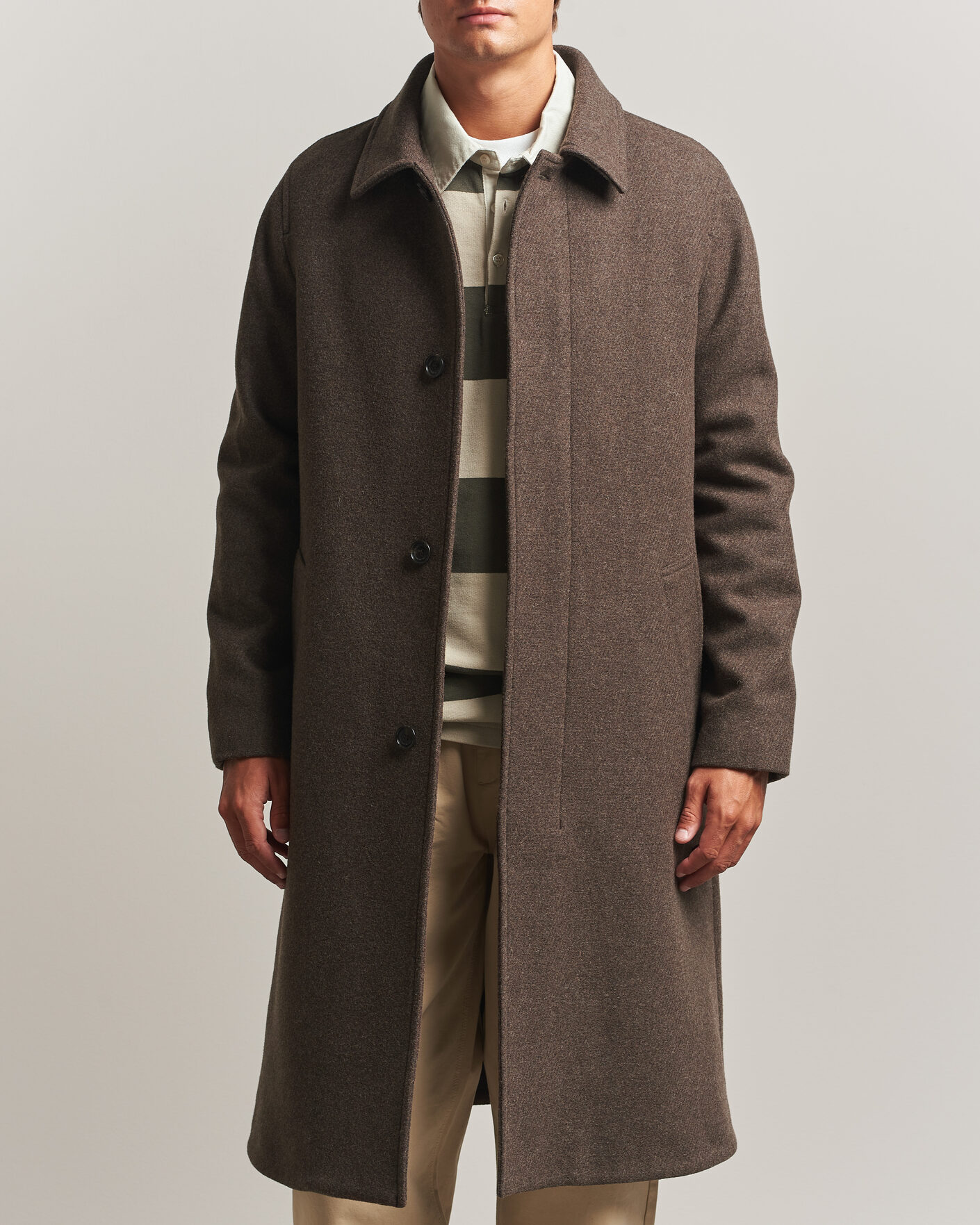 Heren | Jassen | Tiger of Sweden | Carlton Wool Coat Dusty Brown