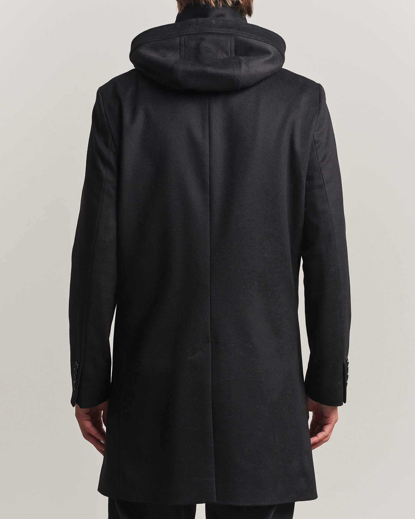 Heren | Jassen | Tiger of Sweden | Aleric Wool/Cashmere Hooded Coat Black