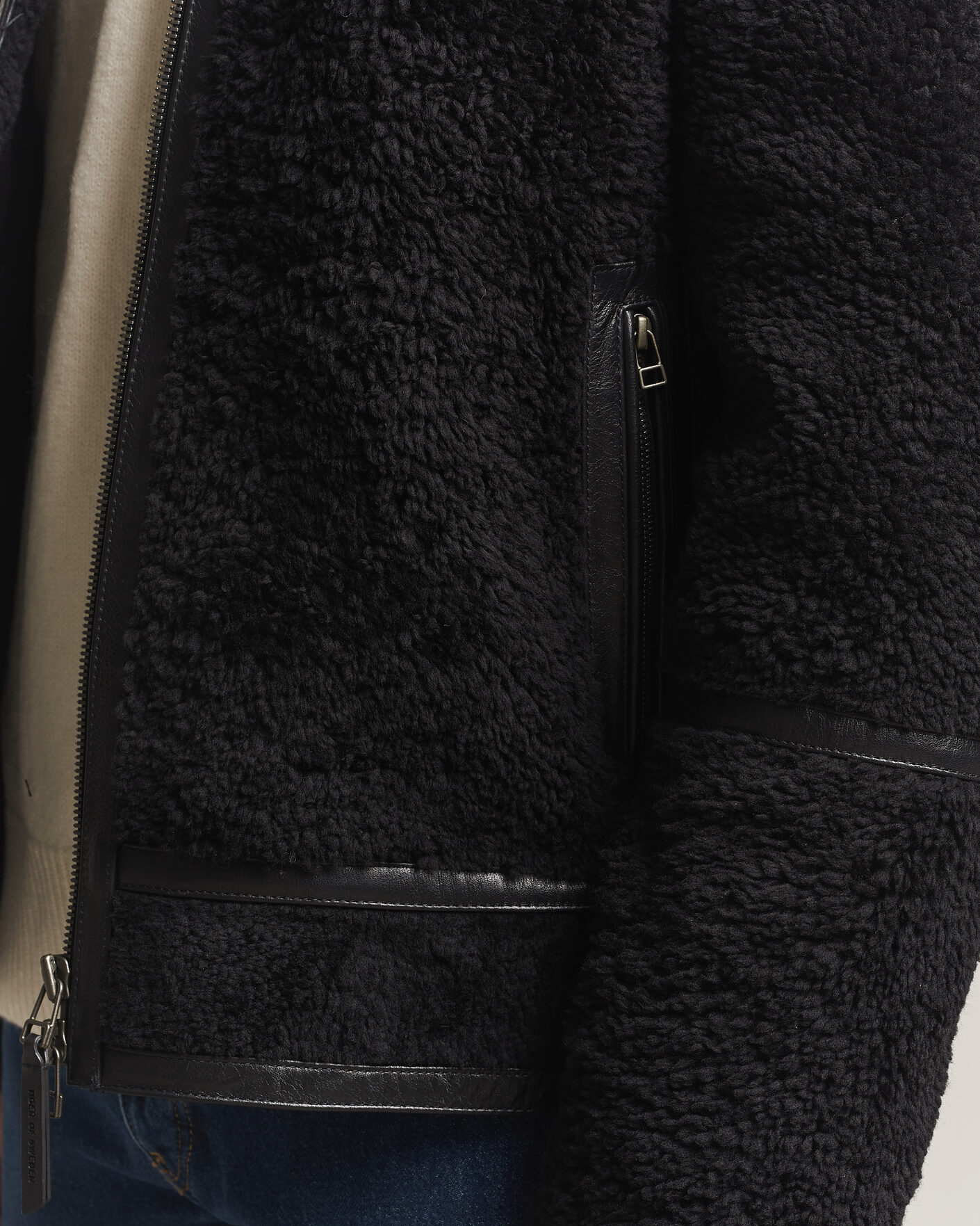 Heren | Jassen | Tiger of Sweden | Viggo Shearling Jacket Black