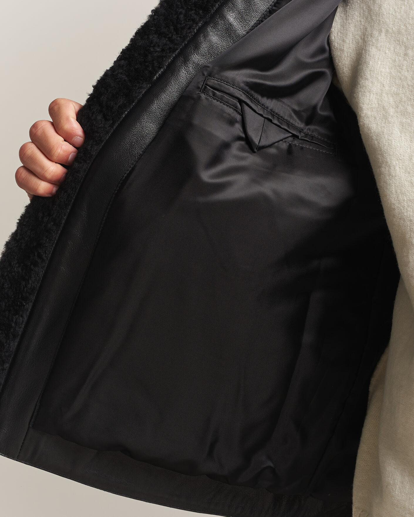 Heren | Jassen | Tiger of Sweden | Viggo Shearling Jacket Black