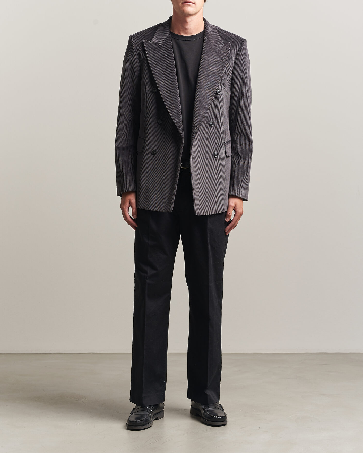 Heren | Blazers | Tiger of Sweden | 1903 Corduroy Double Breasted Blazer Phantom