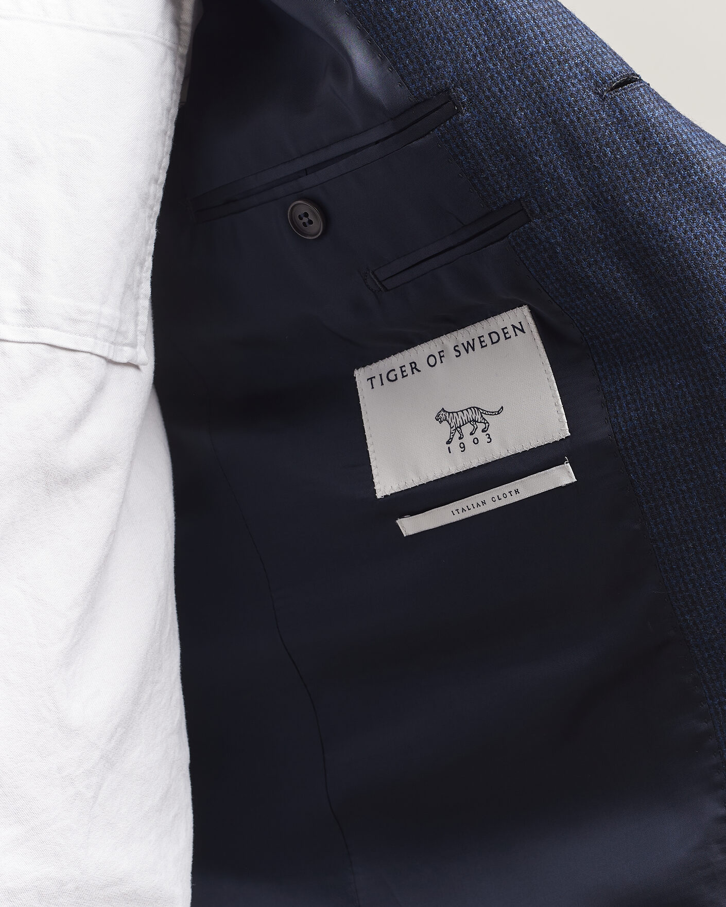 Heren | Blazers | Tiger of Sweden | Easer Wool Pepita Blazer Sea