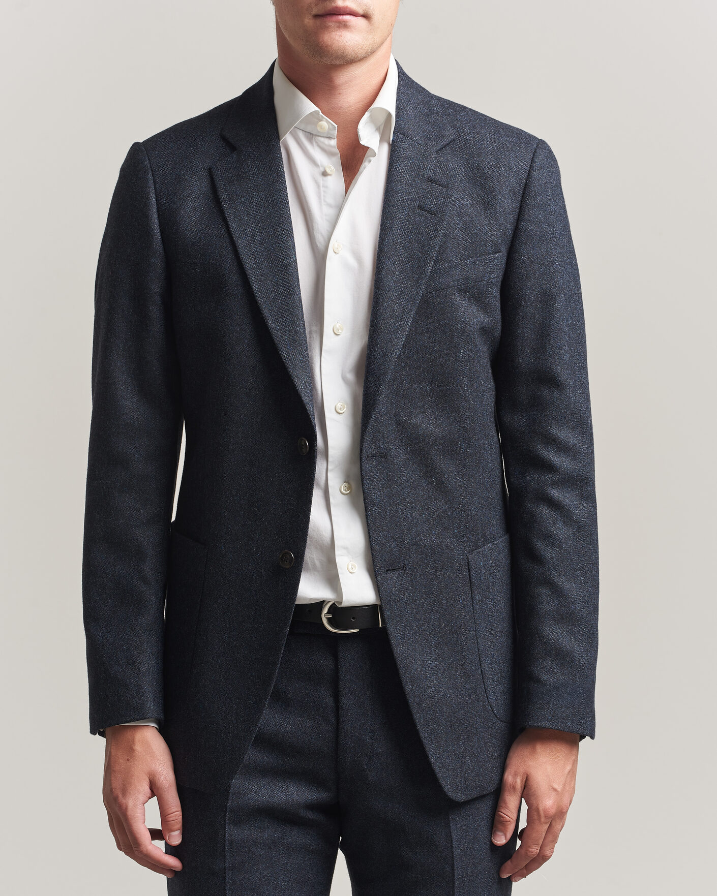 Heren | Blazers | Tiger of Sweden | Justin Wool Flannel Suit Blazer Midnight Blue
