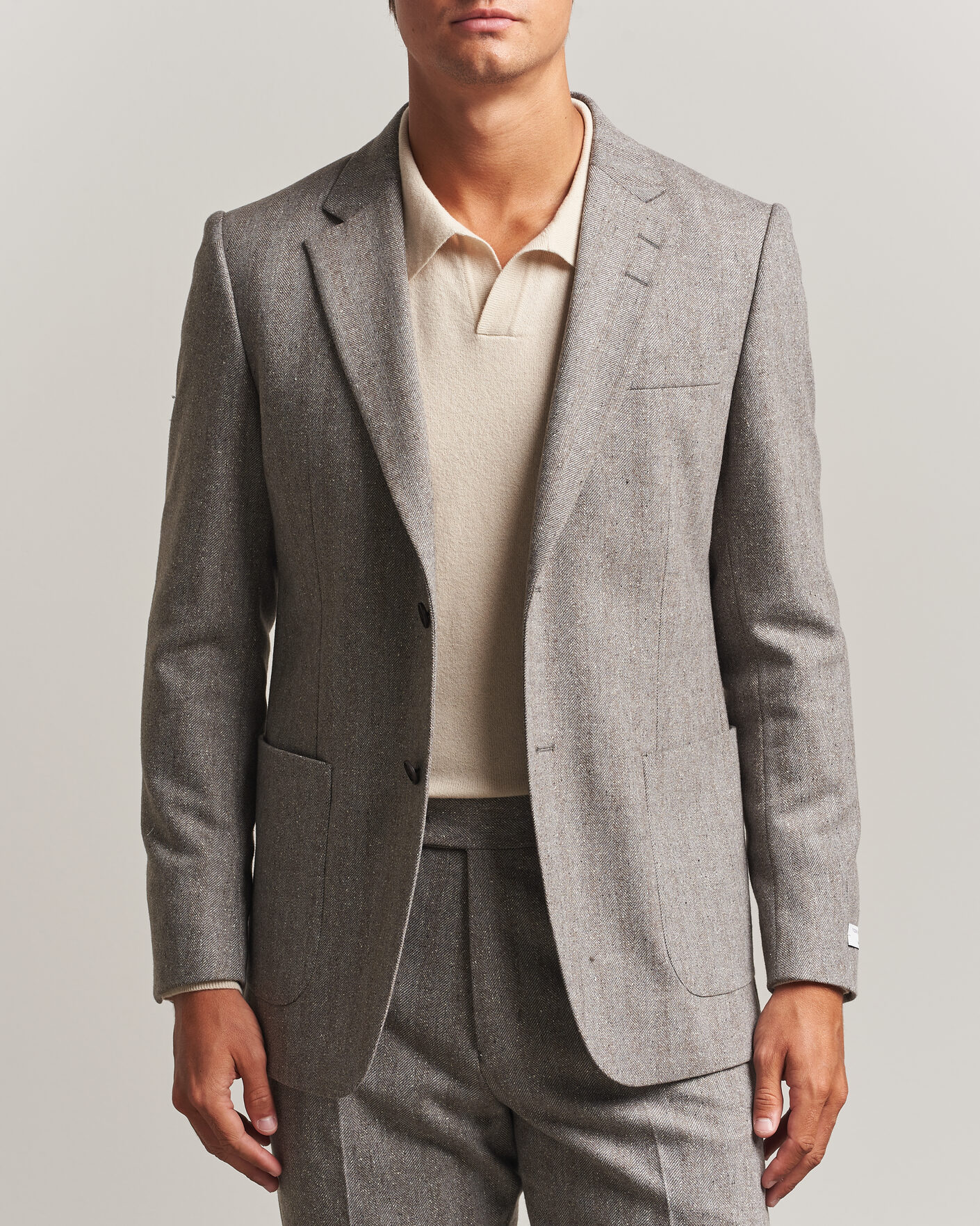 Heren | Blazers | Tiger of Sweden | Justin Wool Donegal Suit Blazer Dark Stone