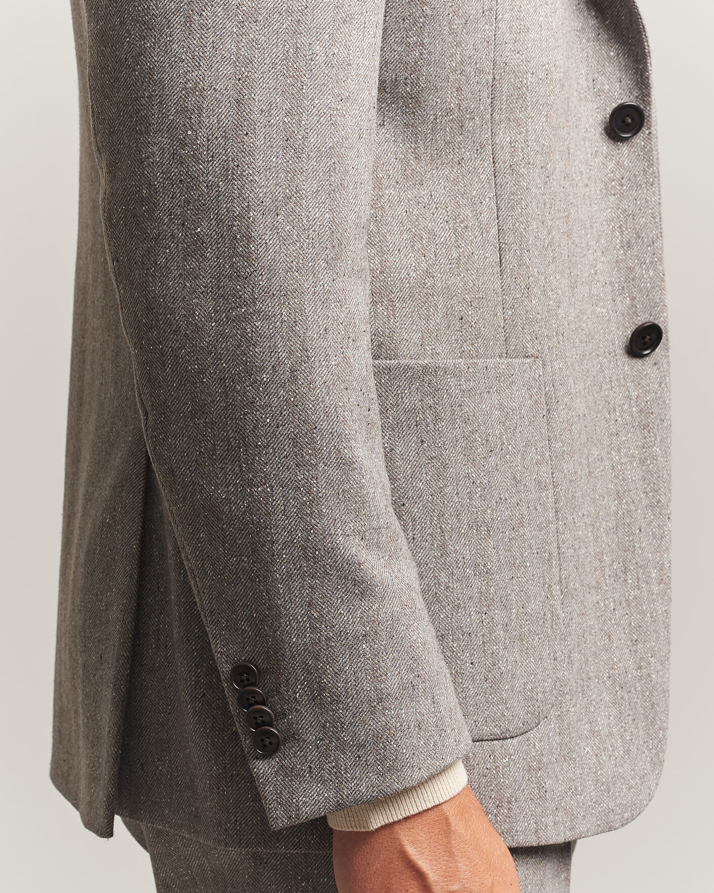 Heren | Blazers | Tiger of Sweden | Justin Wool Donegal Suit Blazer Dark Stone