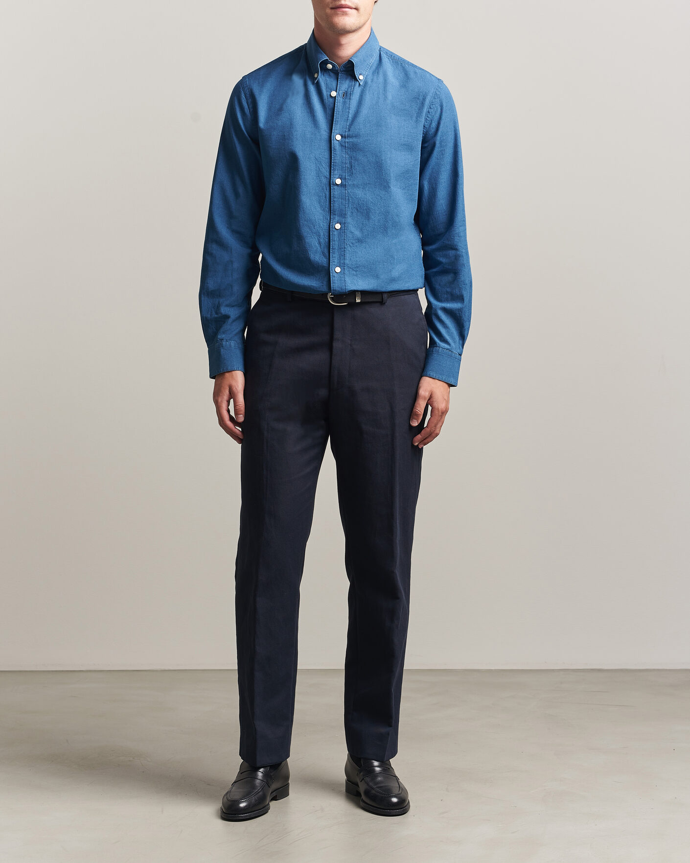 Heren | Overhemden | Tiger of Sweden | Bjorn Denim Shirt Blue