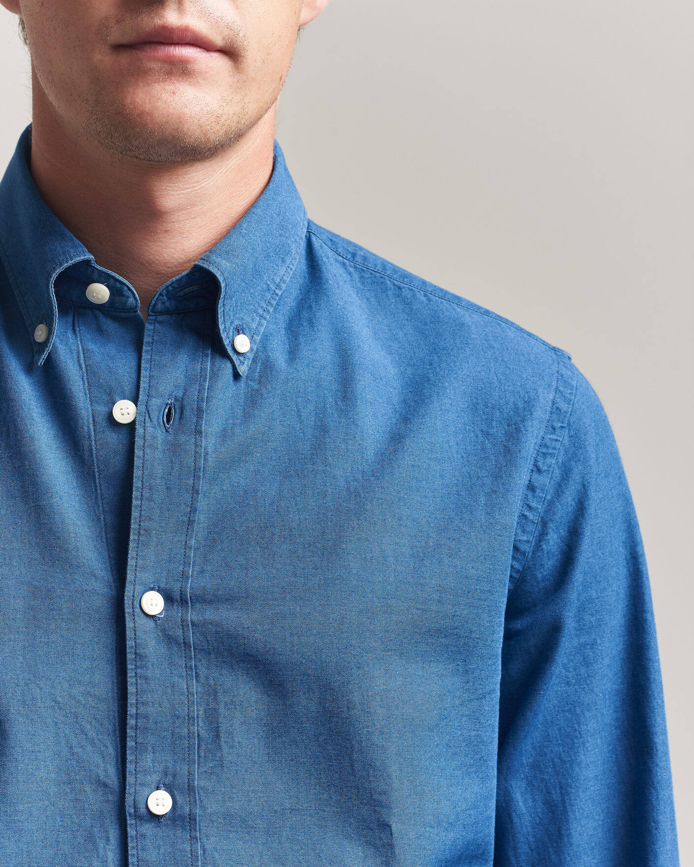 Heren | Overhemden | Tiger of Sweden | Bjorn Denim Shirt Blue