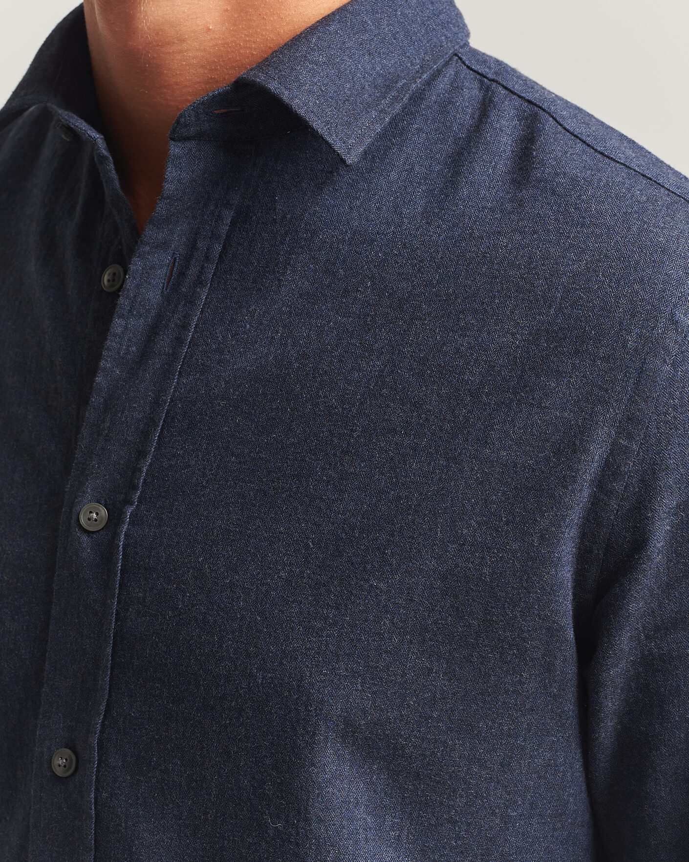 Heren | Overhemden | Tiger of Sweden | Bjorn Brushed Cotton Shirt Steel Blue