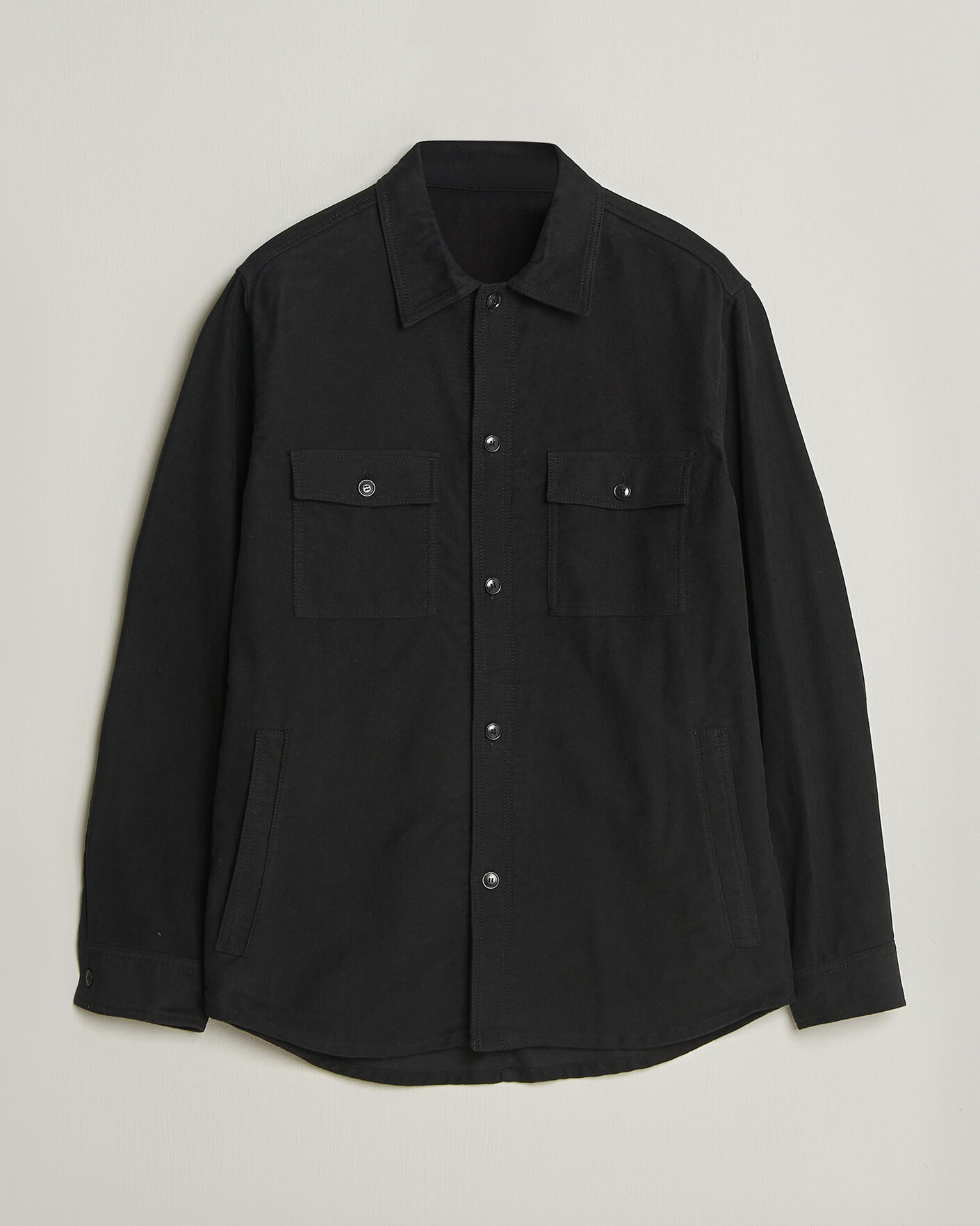 Heren | Overhemden | Tiger of Sweden | Bishop Cotton Overshirt Black