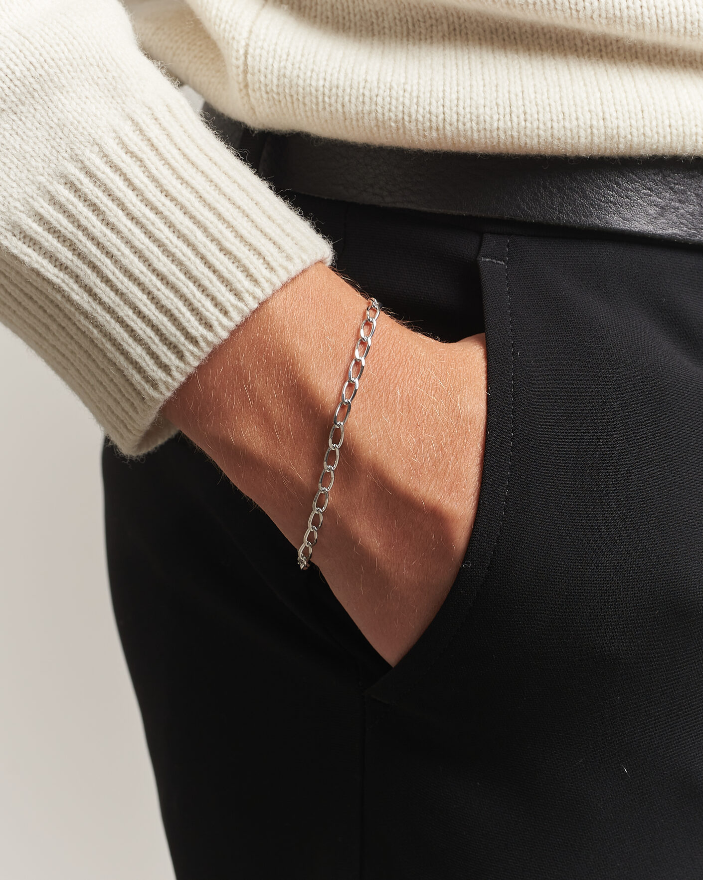 Heren | Sieraden | Tom Wood | Arlo Medium Bracelet Silver