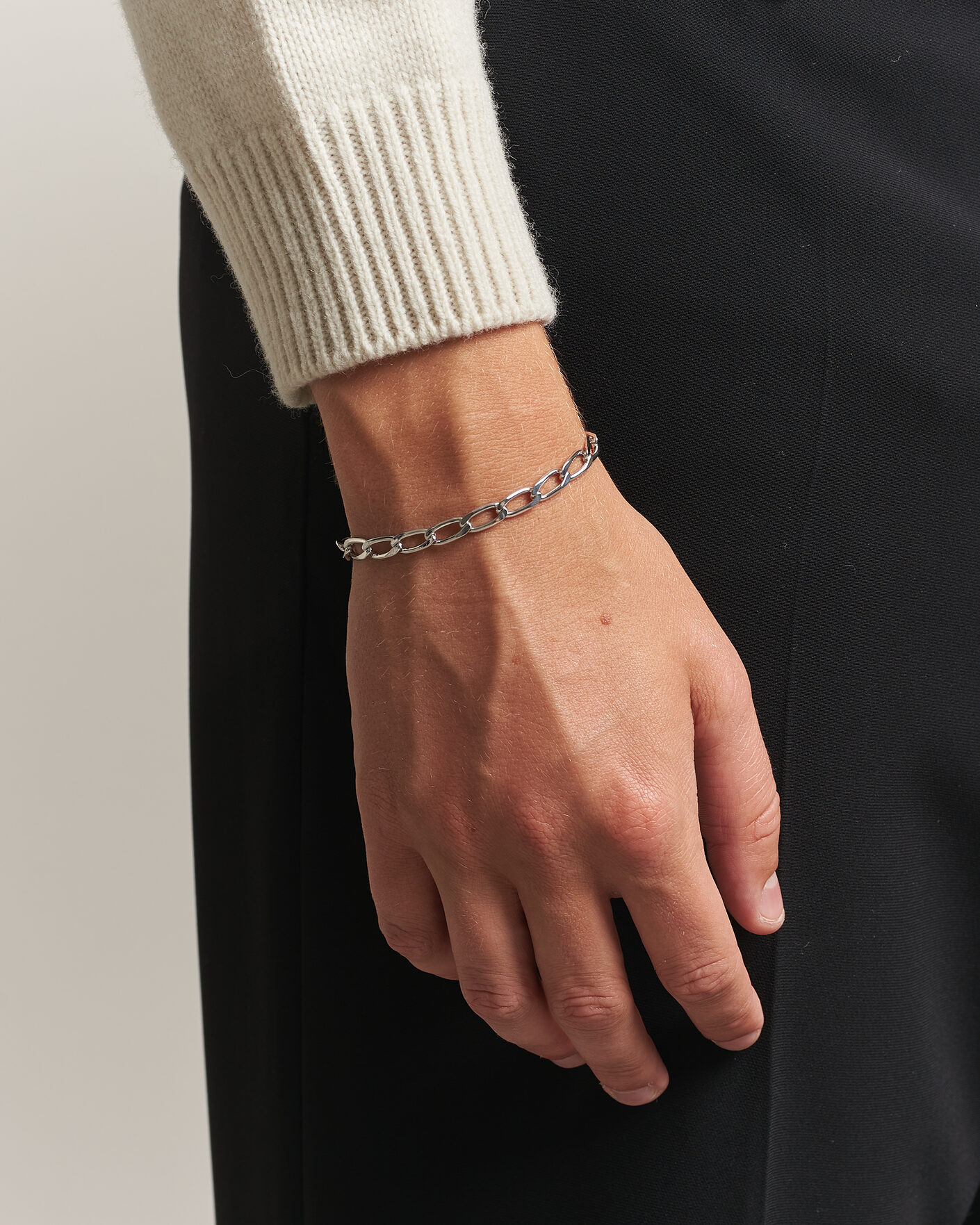 Heren | Sieraden | Tom Wood | Arlo Large Bracelet Silver