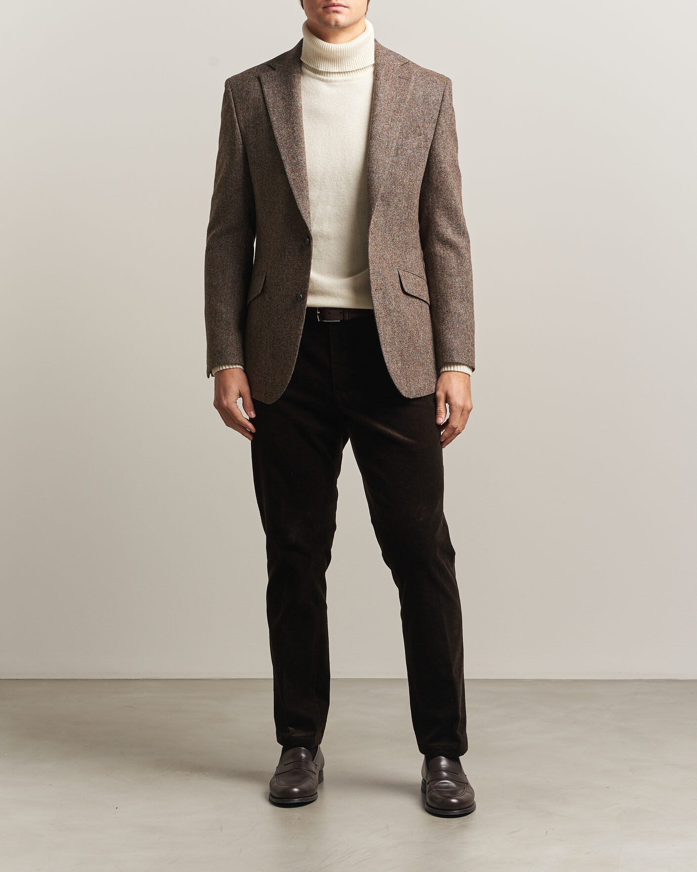 Heren | Blazers | Walker Slater | Edward Shetland Wool Donegal Blazer Tobacco