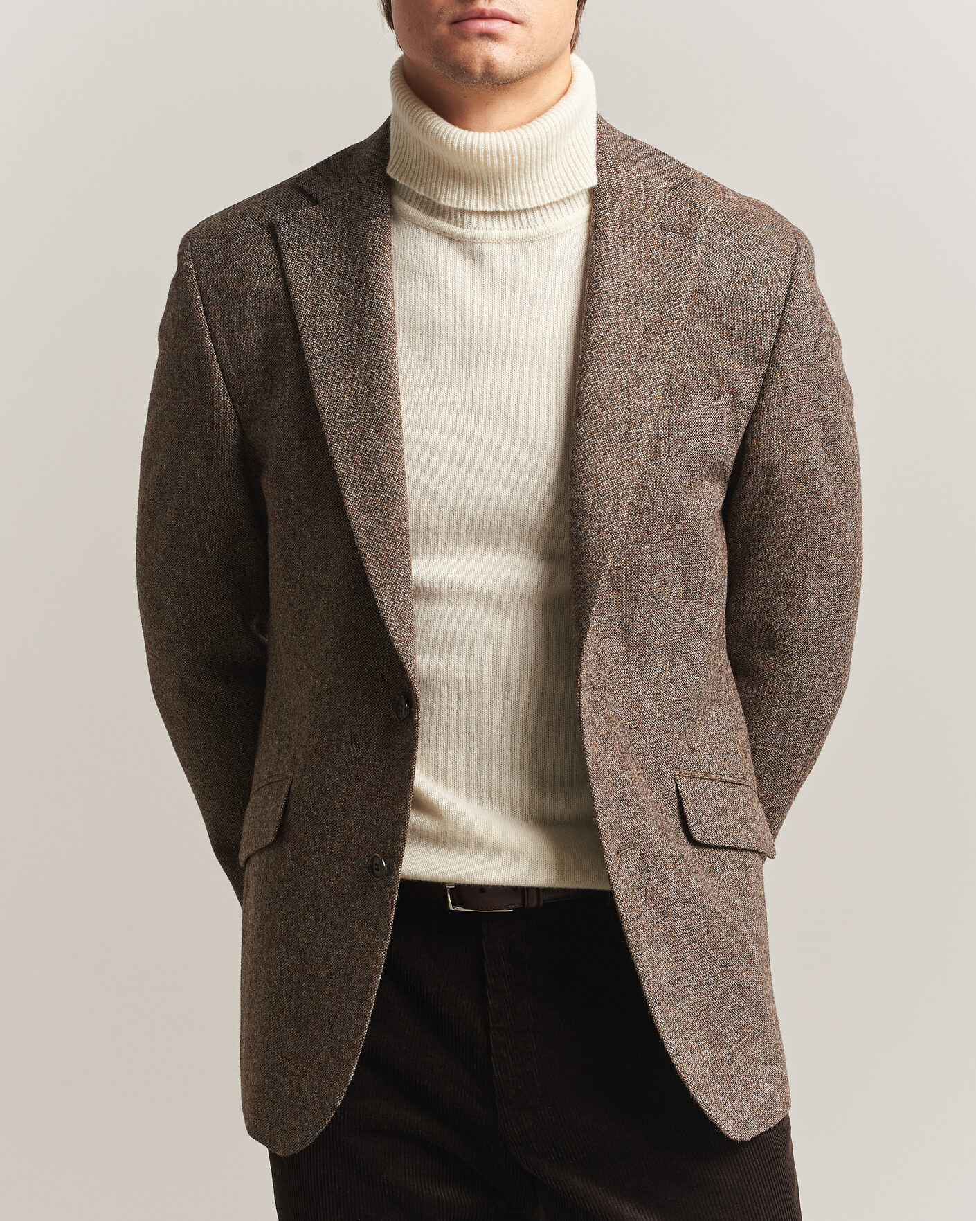 Heren | Blazers | Walker Slater | Edward Shetland Wool Donegal Blazer Tobacco