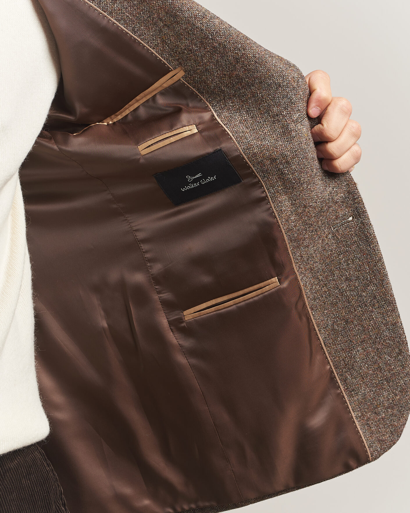 Heren | Blazers | Walker Slater | Edward Shetland Wool Donegal Blazer Tobacco