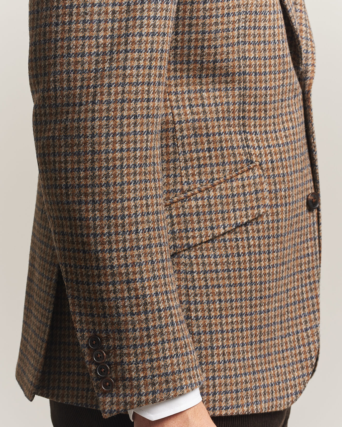 Heren | Blazers | Walker Slater | Edward Lambswool Puppytooth Blazer Sandstone
