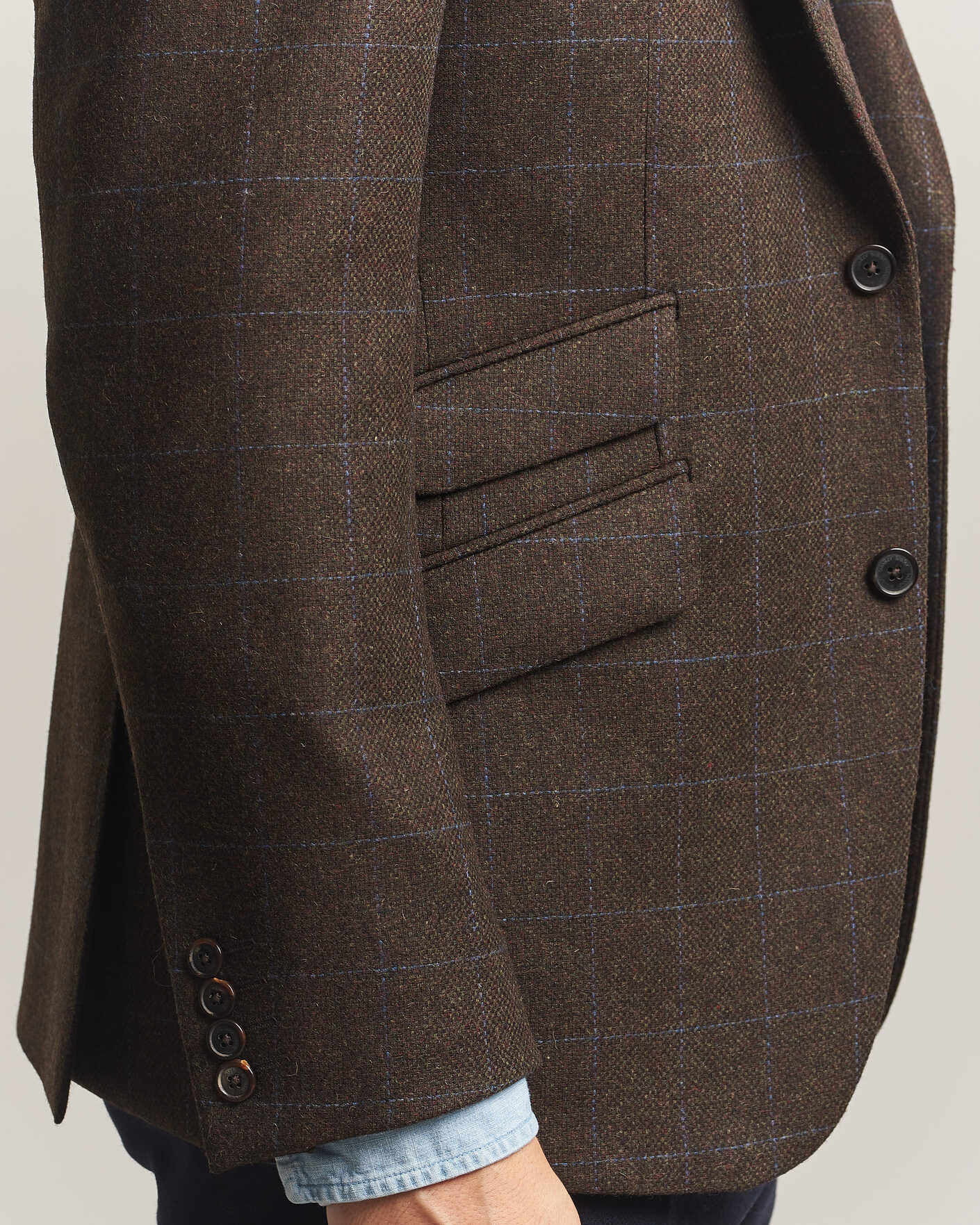 Heren | Blazers | Walker Slater | Edward Lambswool Windowpane Blazer Brown