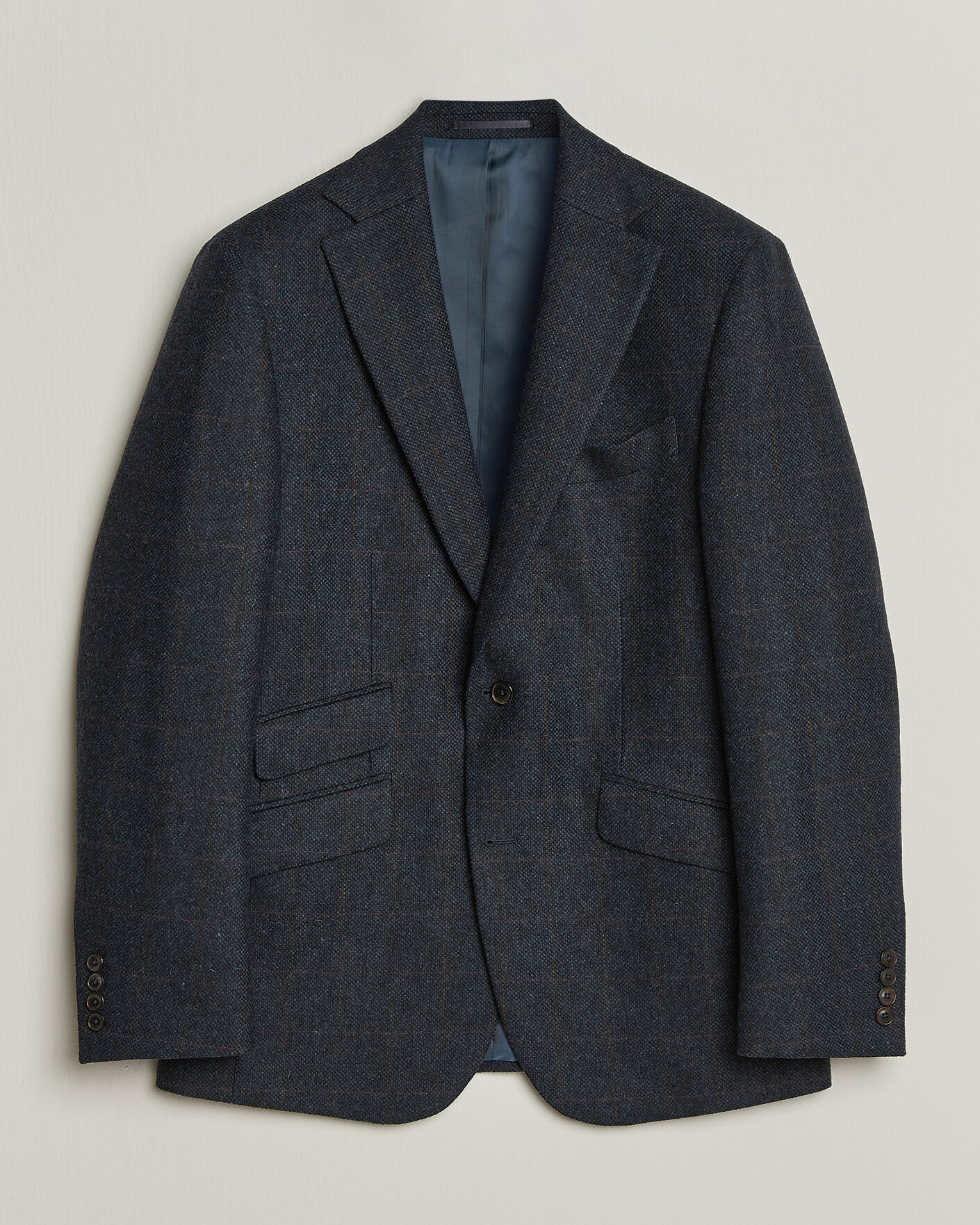 Heren | Blazers | Walker Slater | Edward Lambswool Windowpane Blazer Navy