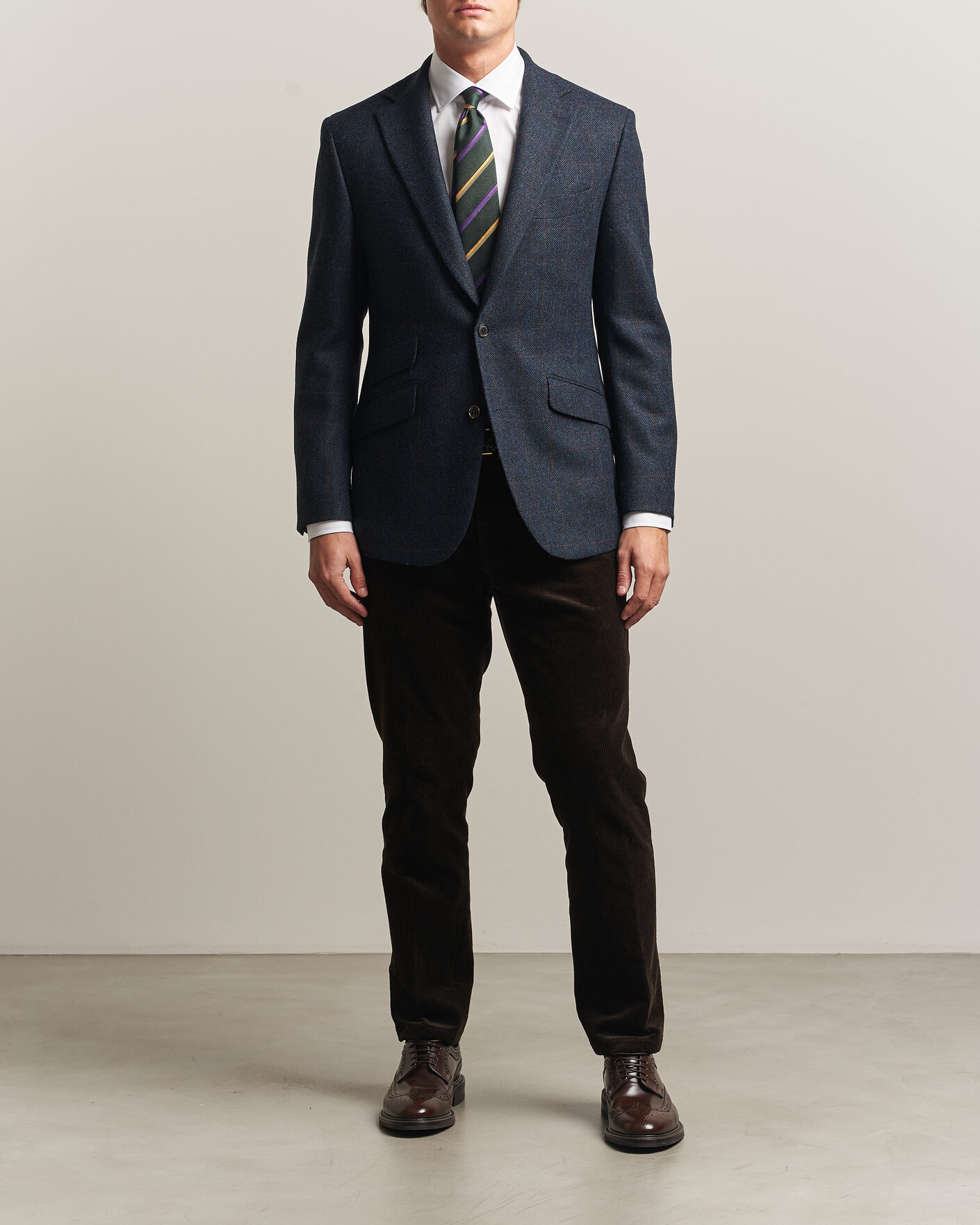 Heren | Blazers | Walker Slater | Edward Lambswool Windowpane Blazer Navy