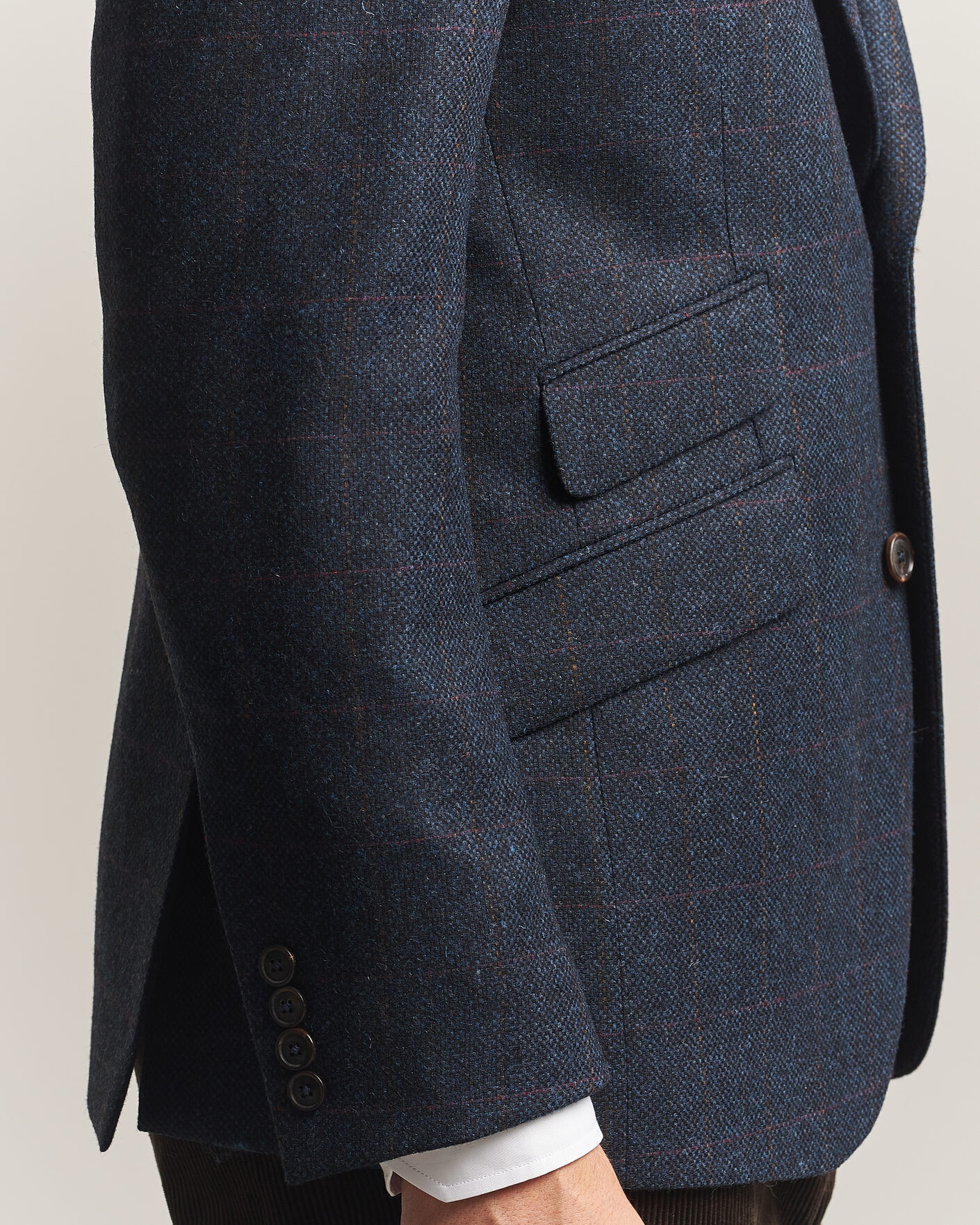 Heren | Blazers | Walker Slater | Edward Lambswool Windowpane Blazer Navy