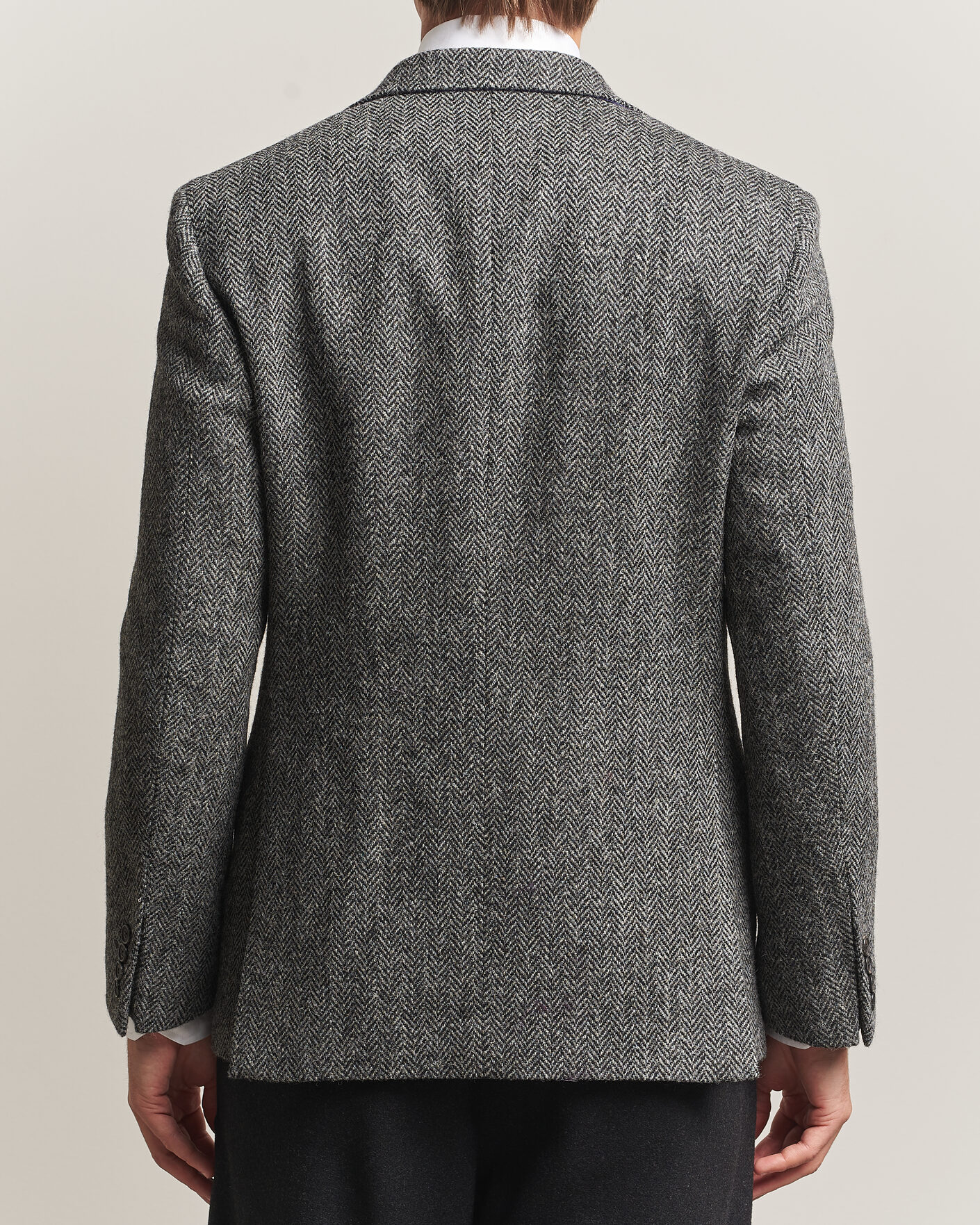 Heren | Blazers | Walker Slater | Edward Harris Tweed Herringbone Blazer Charcoal