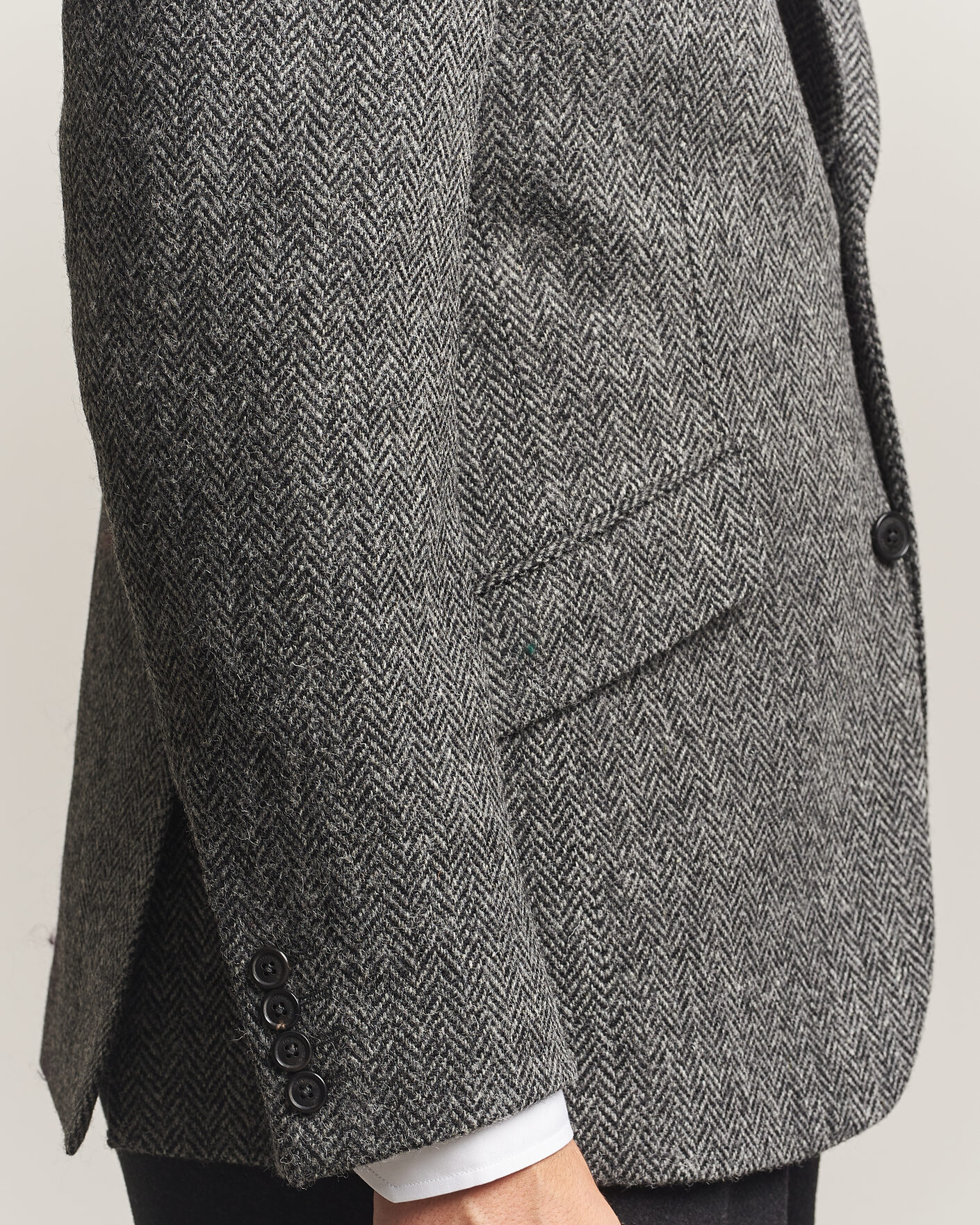 Heren | Blazers | Walker Slater | Edward Harris Tweed Herringbone Blazer Charcoal