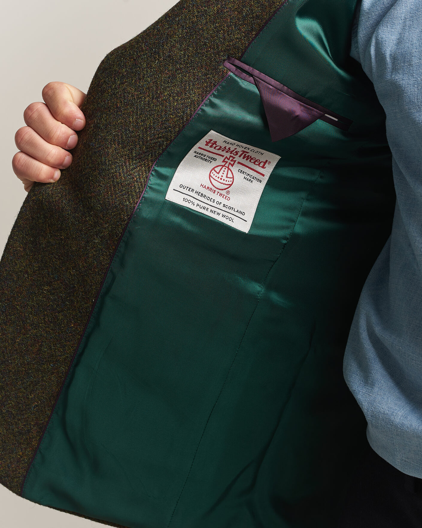 Heren | Blazers | Walker Slater | Edward Harris Tweed Herringbone Blazer Green
