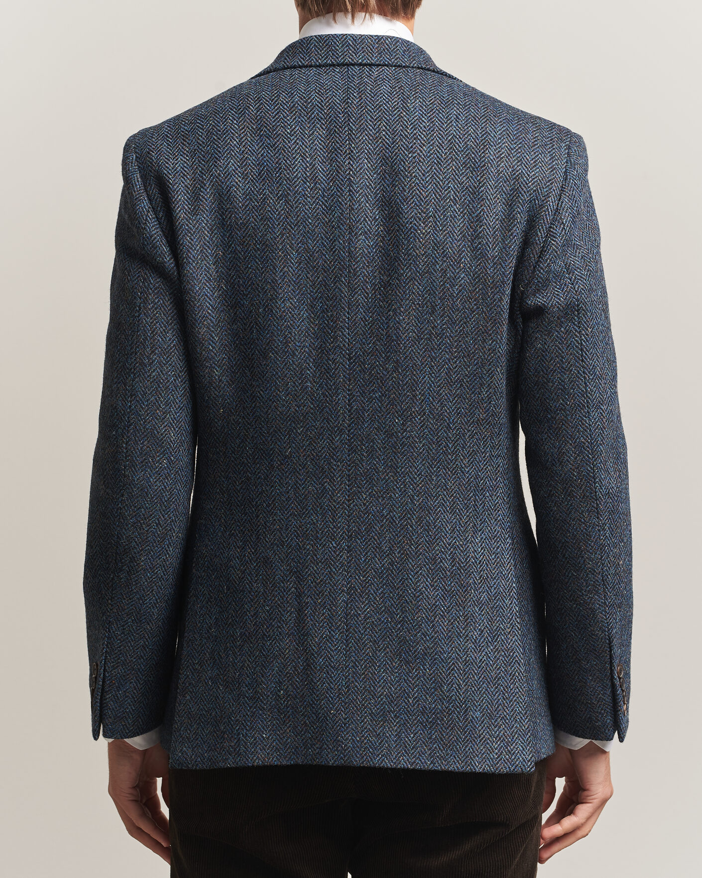 Heren | Blazers | Walker Slater | Edward Harris Tweed Herringbone Blazer Navy
