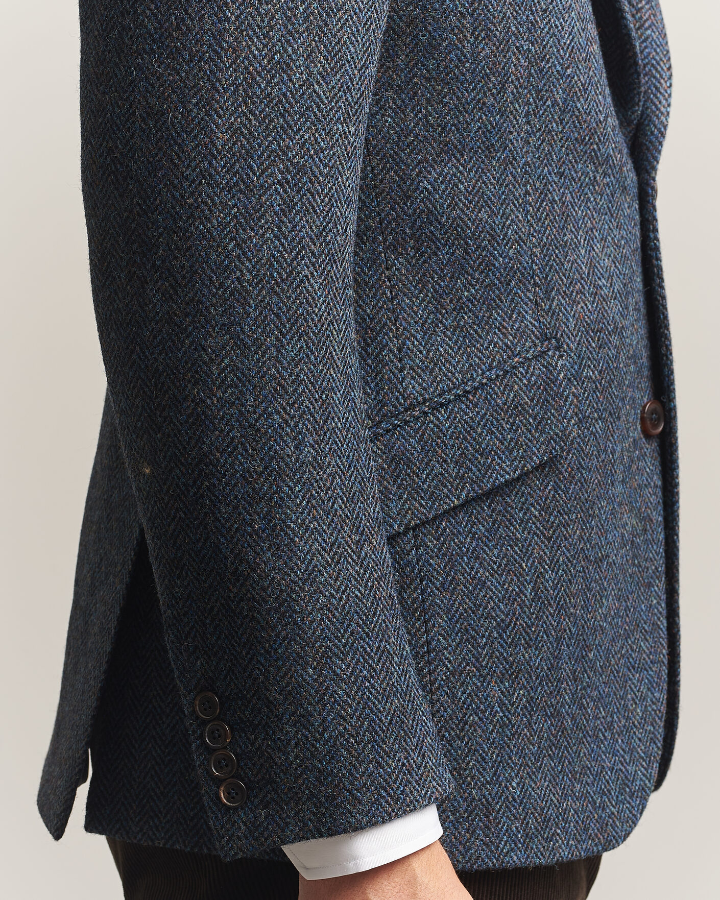 Heren | Blazers | Walker Slater | Edward Harris Tweed Herringbone Blazer Navy