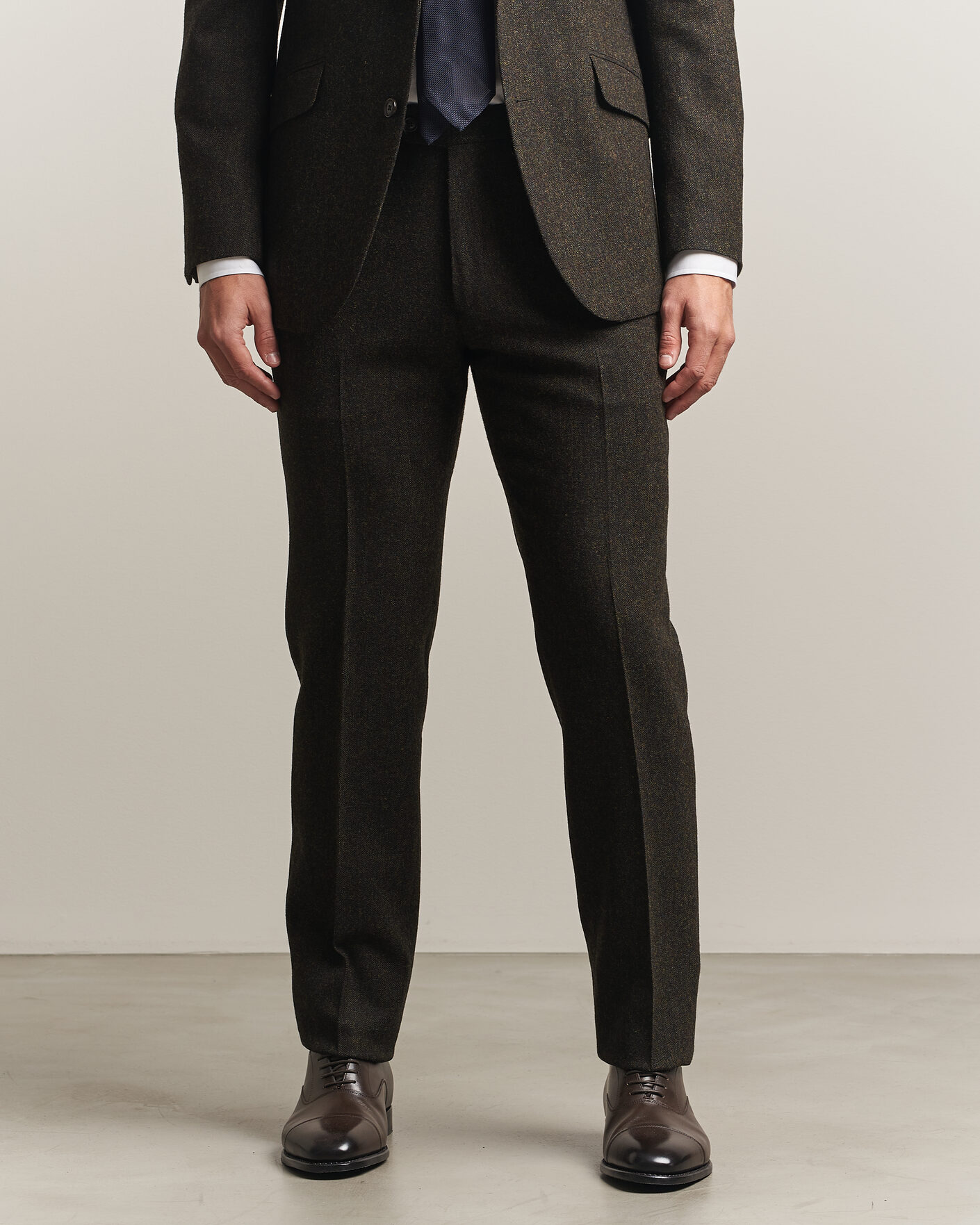 Heren | Broeken | Walker Slater | Edward Shetland Wool Donegal Trousers Brown