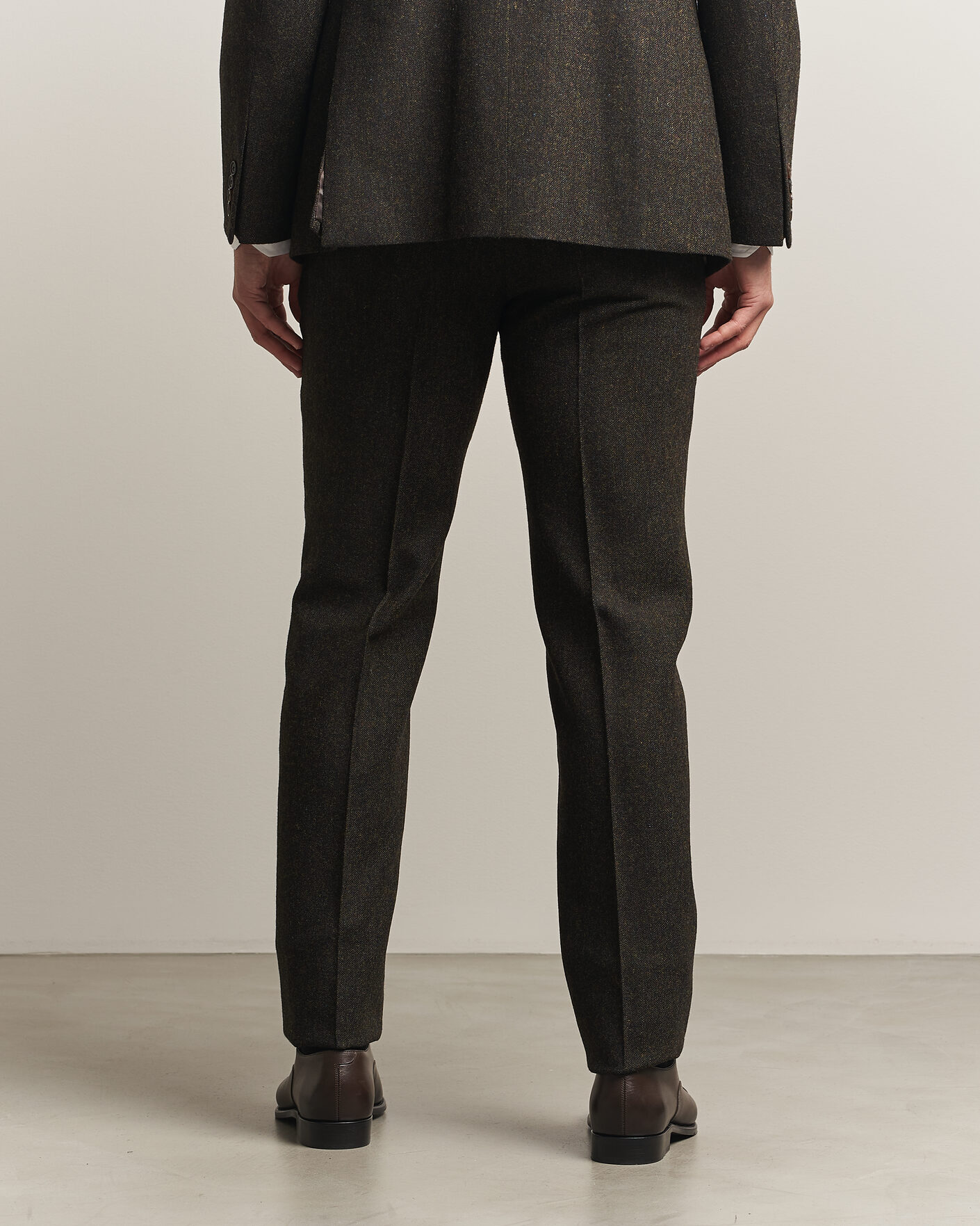 Heren | Broeken | Walker Slater | Edward Shetland Wool Donegal Trousers Brown