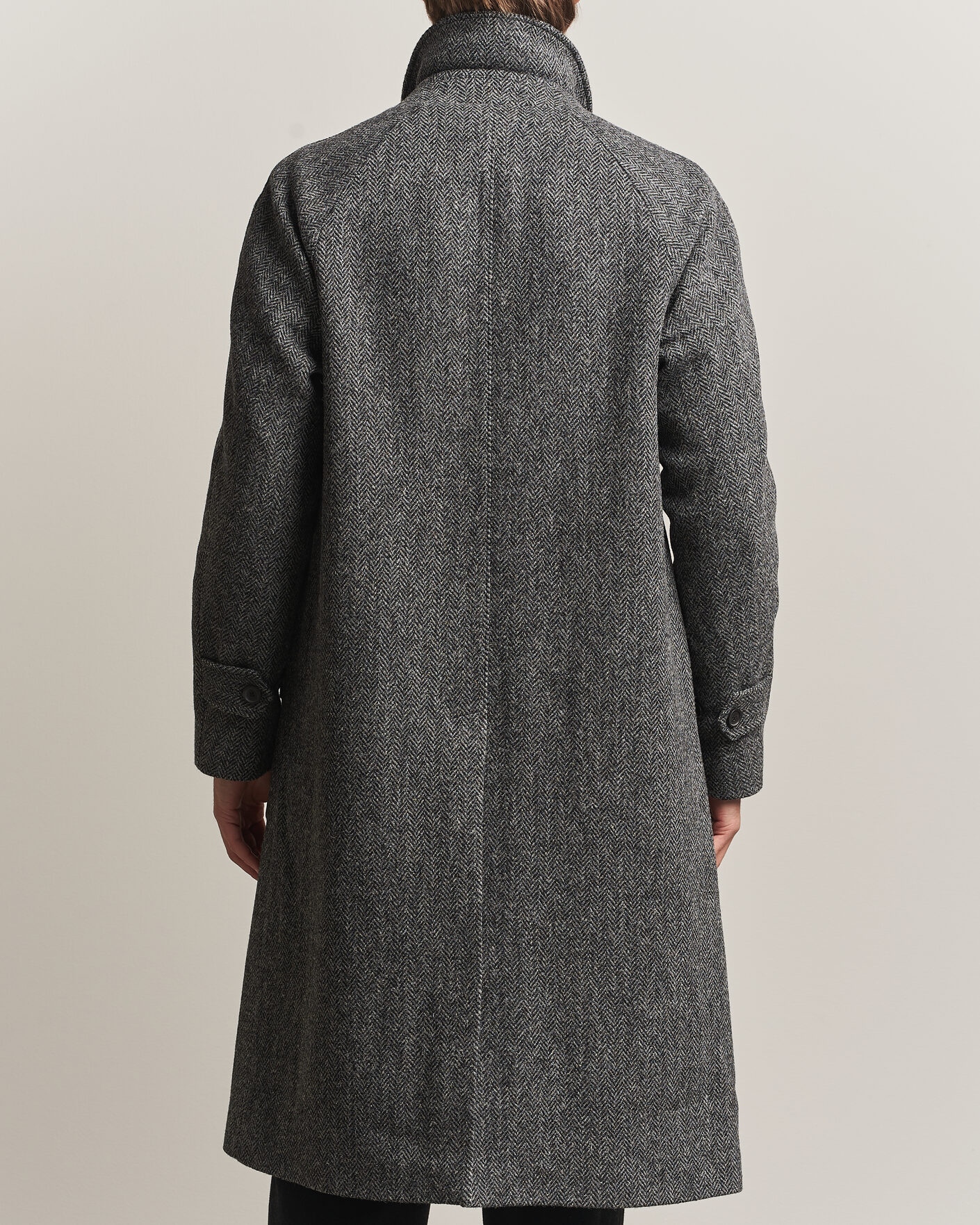 Heren | Jassen | Walker Slater | Sherlock Harris Tweed Herringbone Coat Charcoal