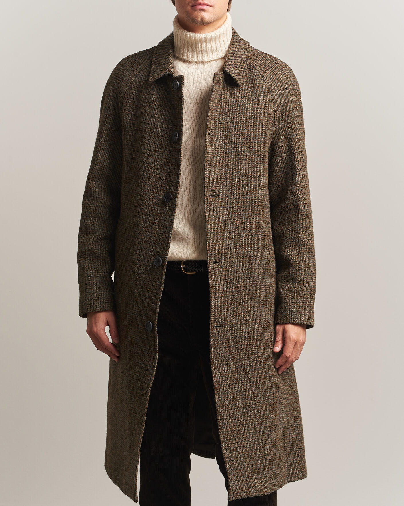 Heren | Jassen | Walker Slater | Sherlock Harris Tweed Microcheck Coat Amber Brown