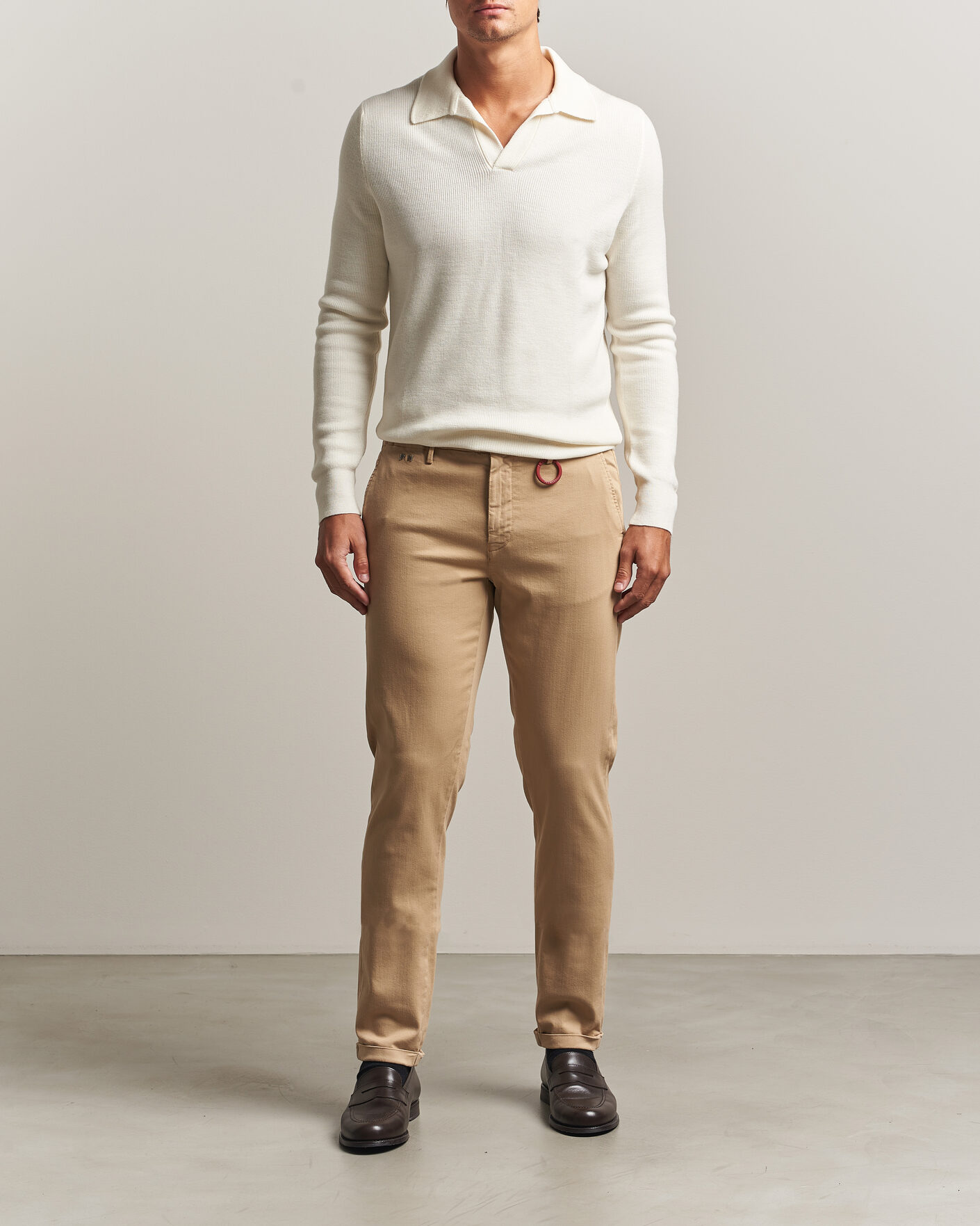 Heren | Broeken | Tramarossa | Luis Superstrech Cotton Chino Beige