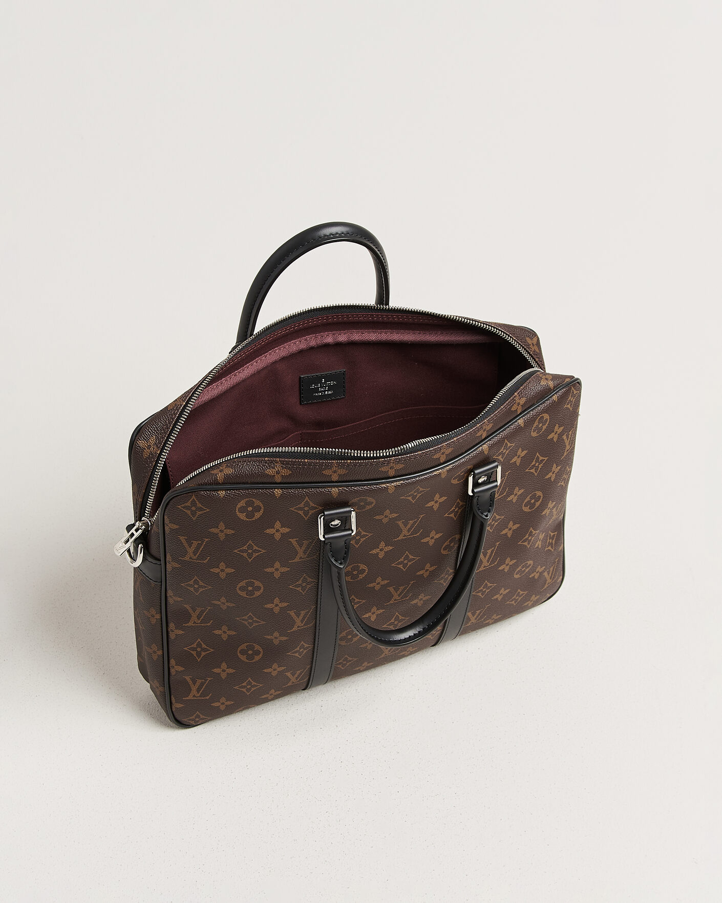 Heren | Pre-Owned & Vintage Bags | Louis Vuitton Pre-Owned | Porte-Documents Voyage Briefcase Monogram Macassar