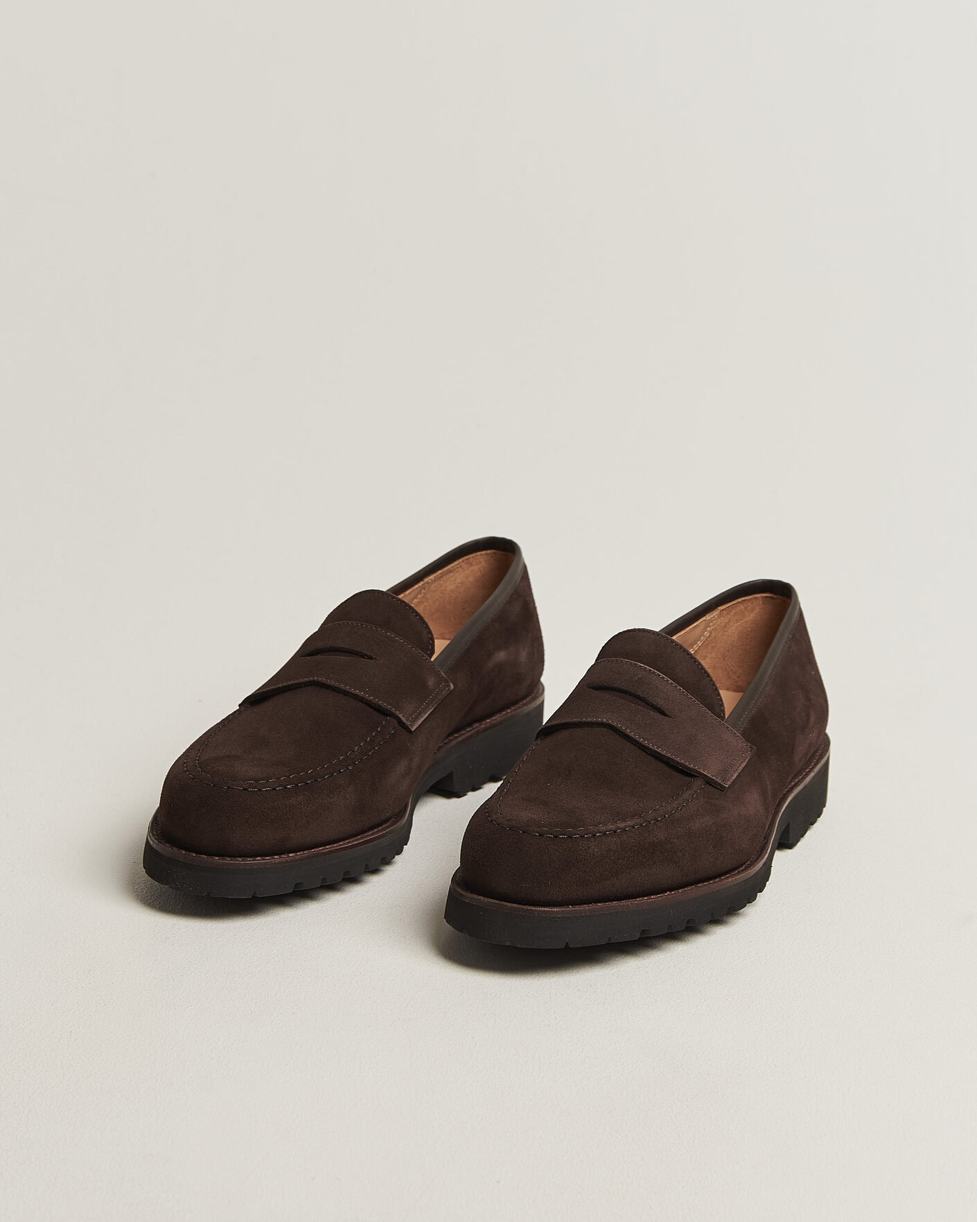 Heren | Instappers | Crockett & Jones | Boston 2 VI-Lite Loafer Dark Oak Suede