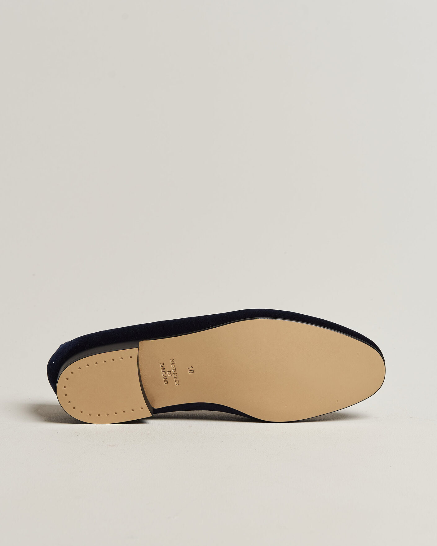 Heren | Instappers | Bowhill & Elliott | Plain Albert Pump Navy Velvet