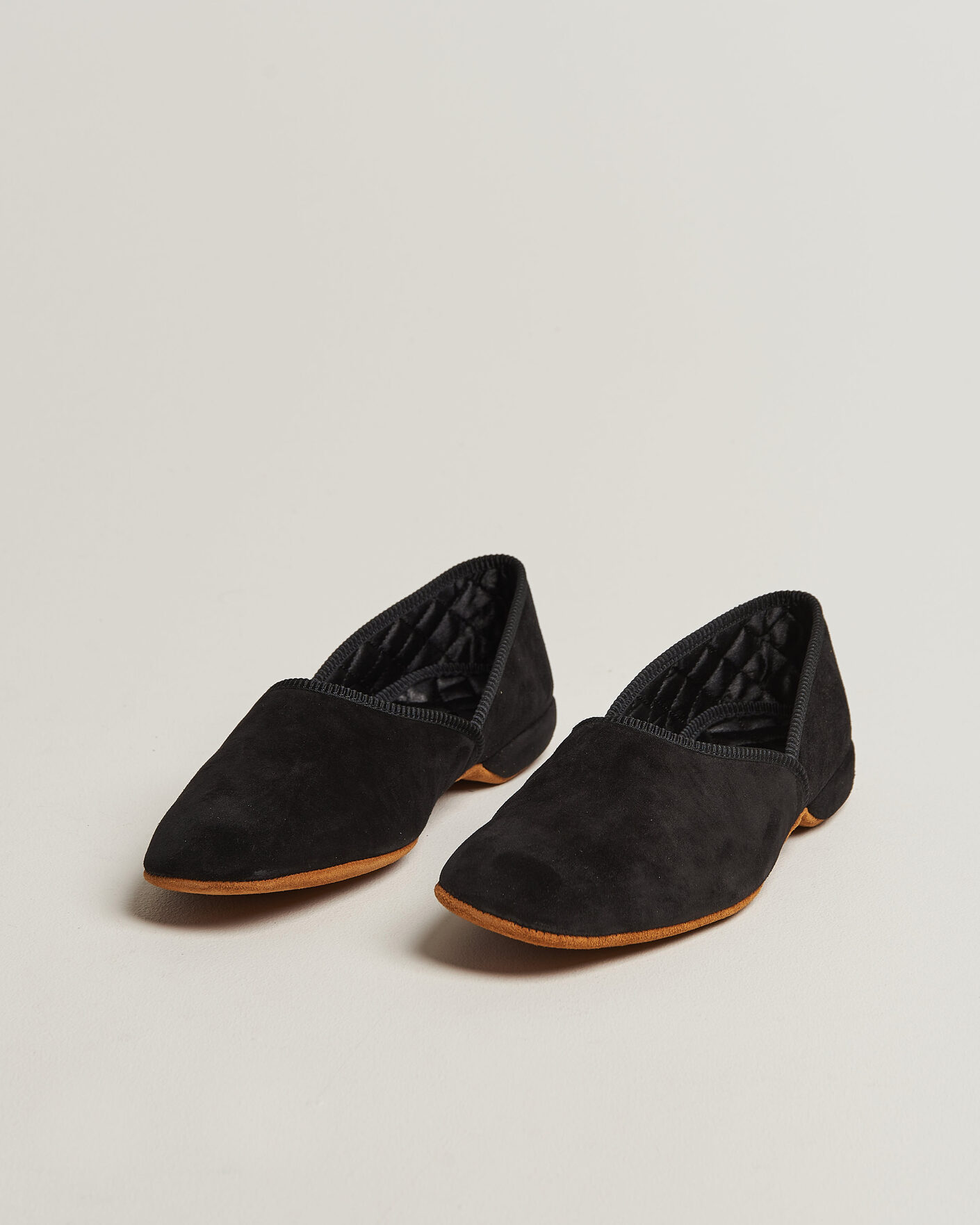 Heren | Sandalen slides | Bowhill & Elliott | Grecian Indoor Slippers Black Suede