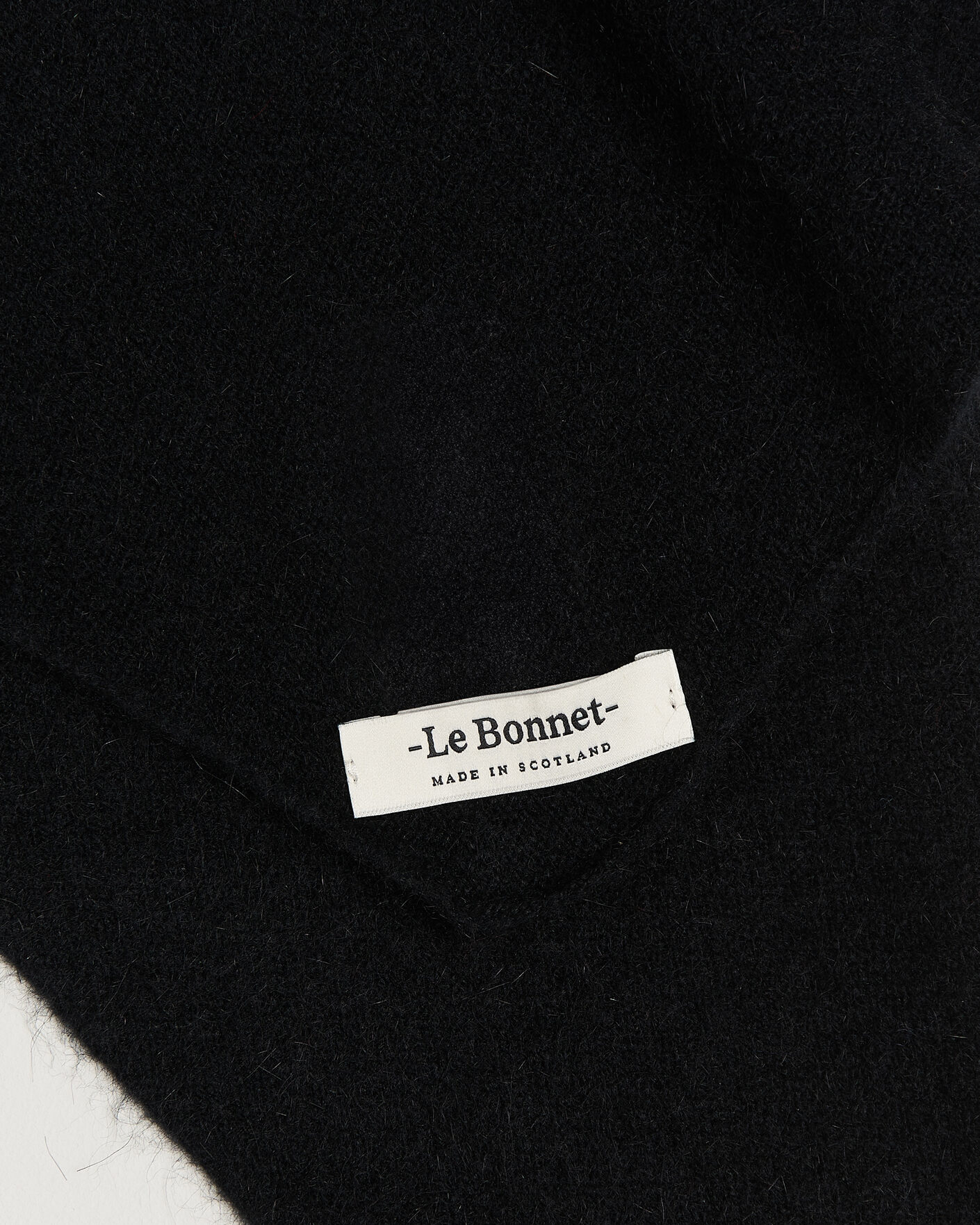 Heren | Sjaals | Le Bonnet | Lambswool/Caregora Bandana Onyx