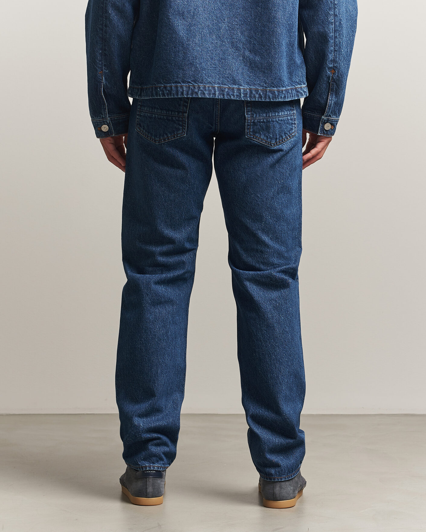 Heren | Jeans | Stone Island | Regular Straight Fit Indigo Jeans Blue Medium Wash