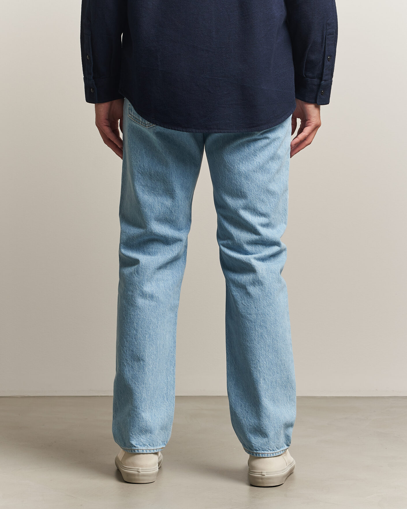 Heren | Jeans | Stone Island | Regular Straight Fit Indigo Jeans Blue Light Wash