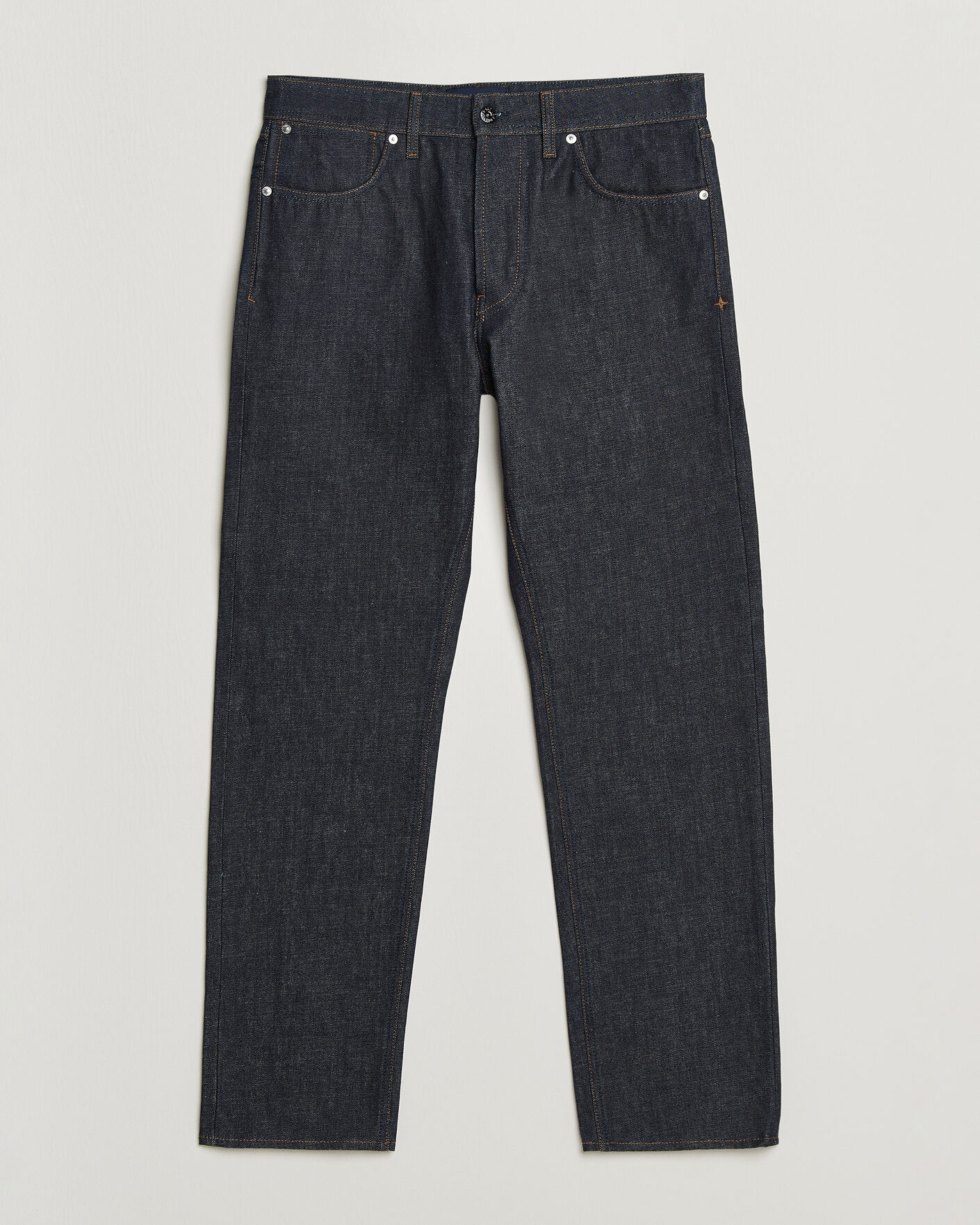 Heren | Jeans | Stone Island | Regular Straight Fit Indigo Jeans Blue Raw
