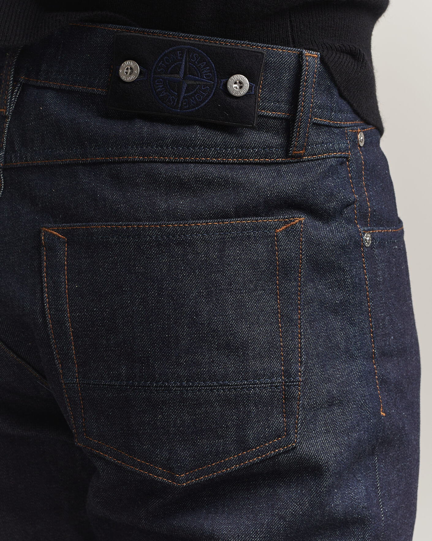 Heren | Jeans | Stone Island | Regular Straight Fit Indigo Jeans Blue Raw