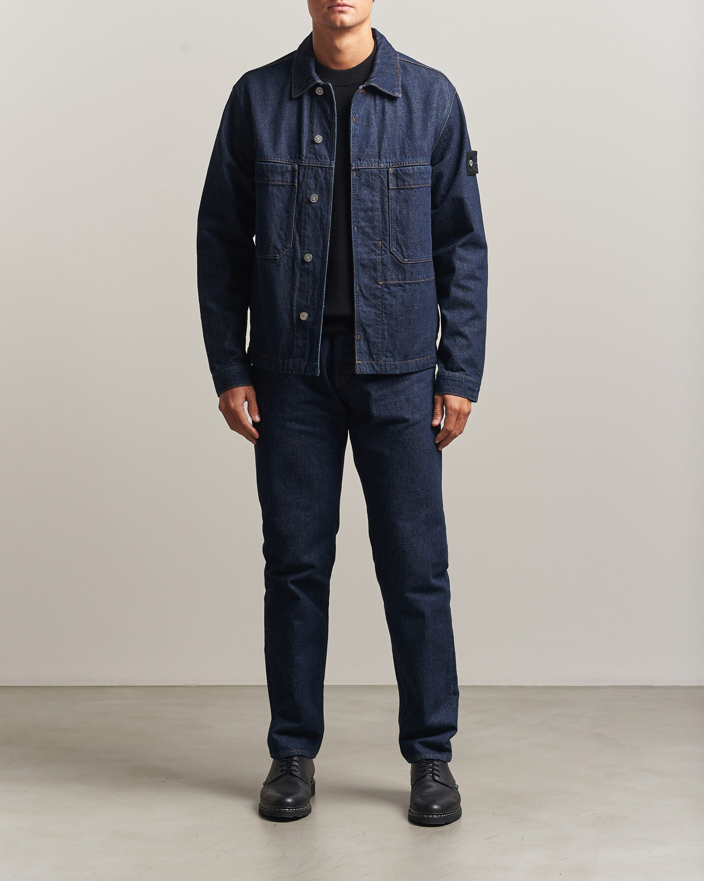 Heren | Jeans | Stone Island | Regular Straight Fit Indigo Jeans Blue Rinse