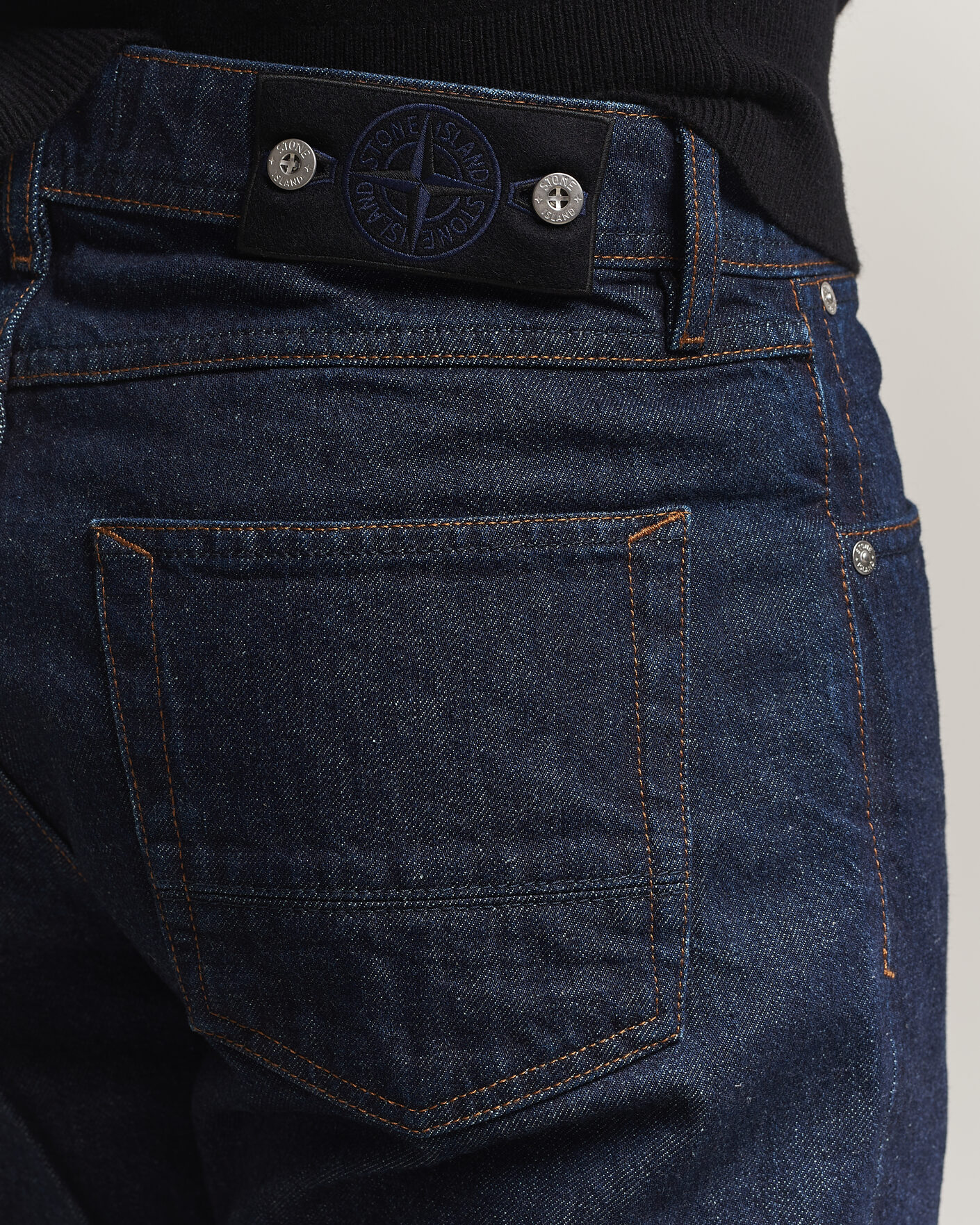 Heren | Jeans | Stone Island | Regular Straight Fit Indigo Jeans Blue Rinse