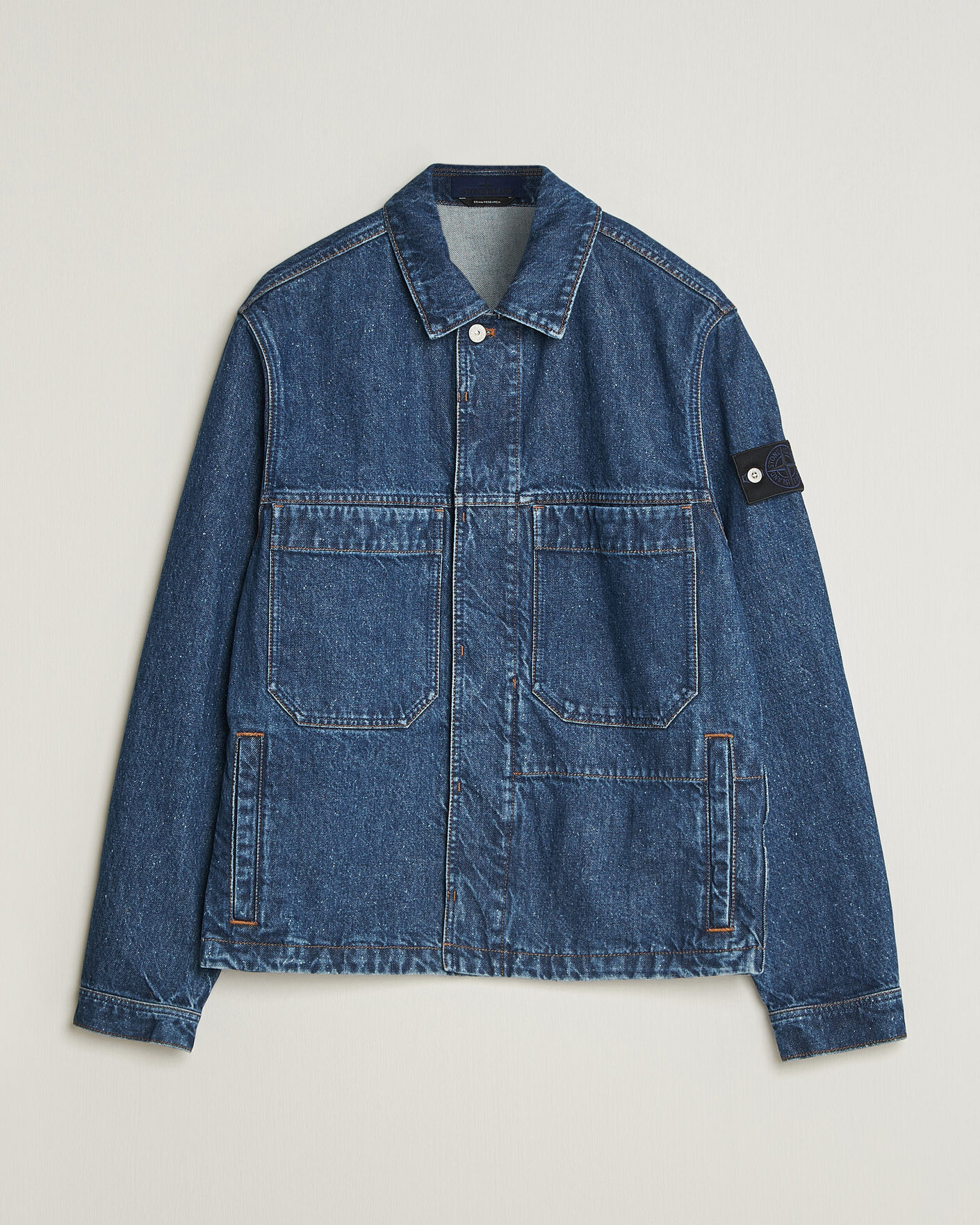 Heren | Jassen | Stone Island | Indigo Denim Coach Jacket Blue Medium Wash